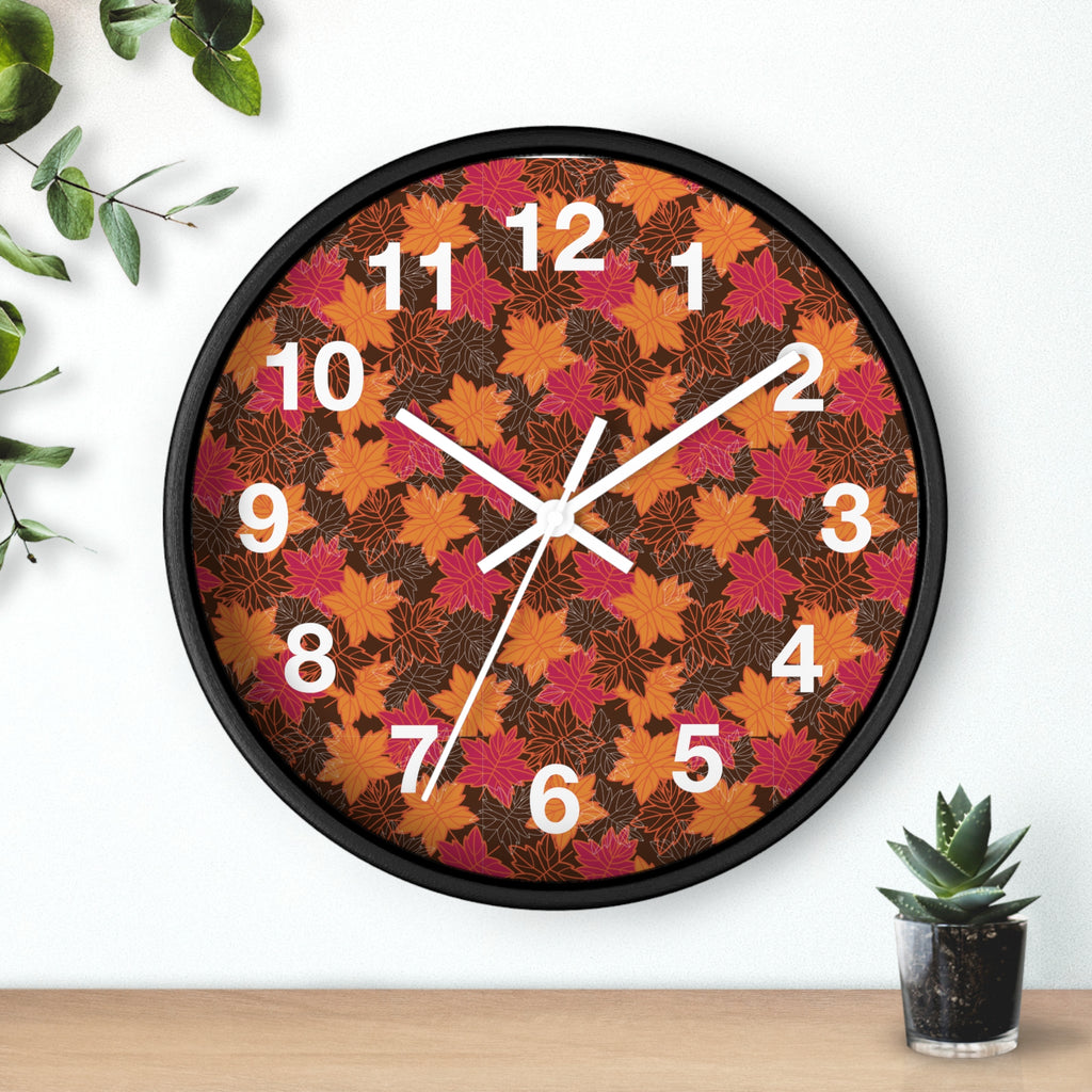 Seasonal Themed Wall Clock - Fall Leaves