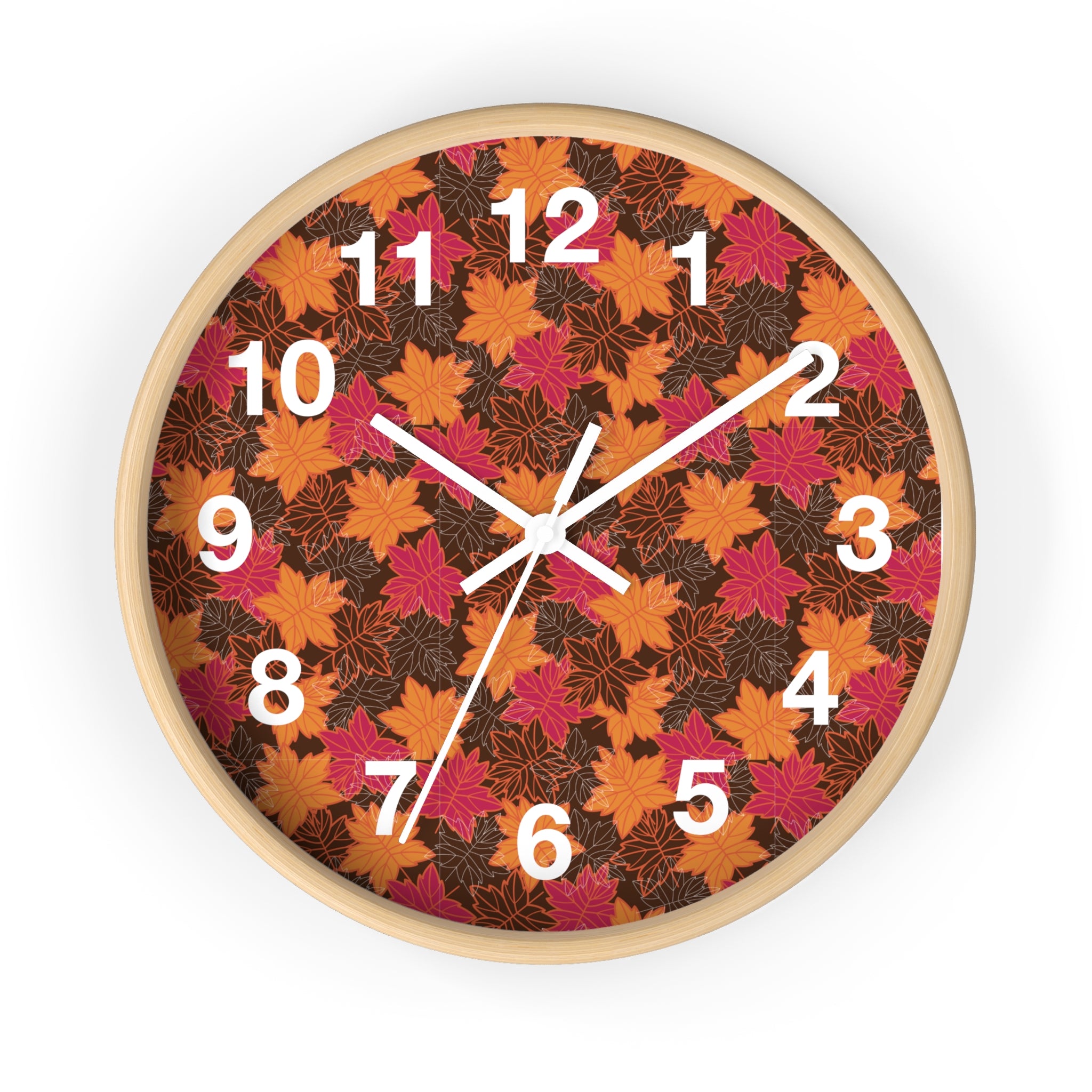 Seasonal Themed Wall Clock - Fall Leaves