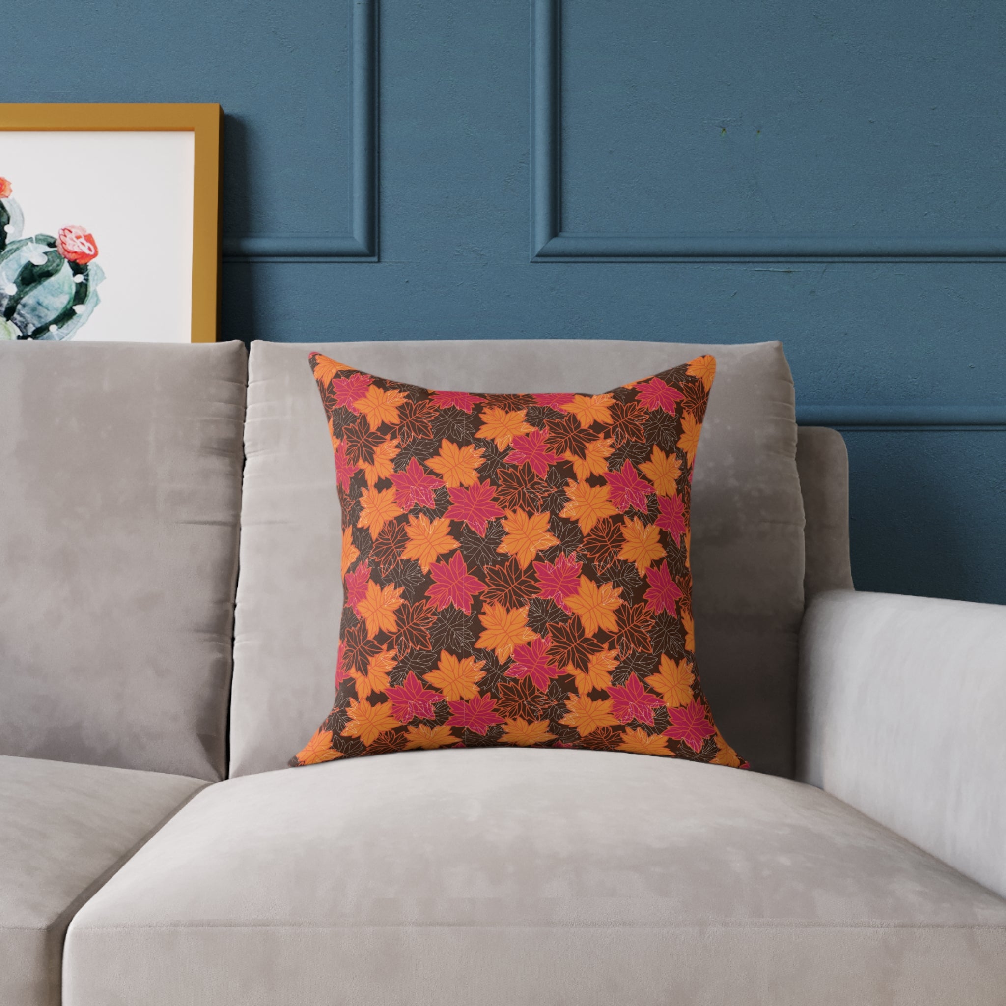 Thanksgiving Themed Throw Pillow - Autumn Leaves