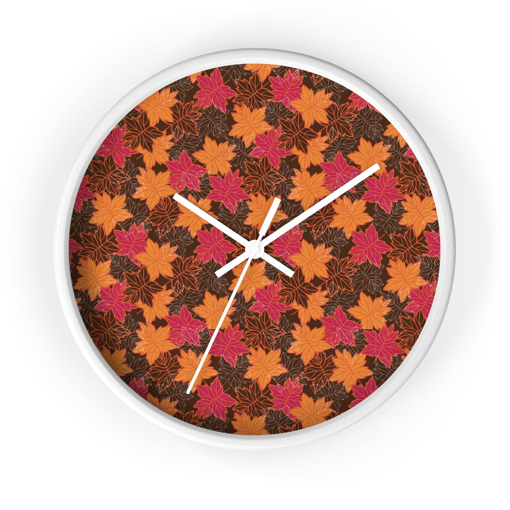 Seasonal Themed Wall Clock - Fall Leaves