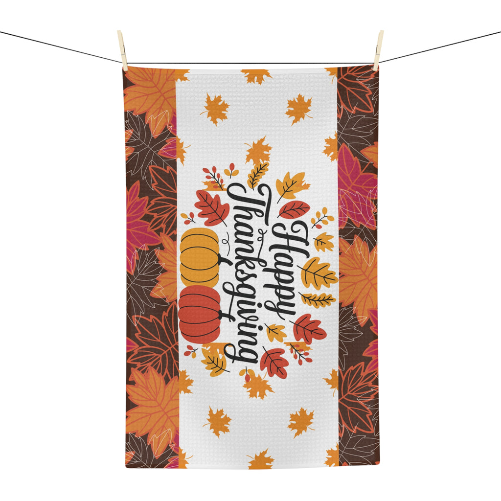 Thanksgiving Microfiber Tea Towel - Fall Leaves