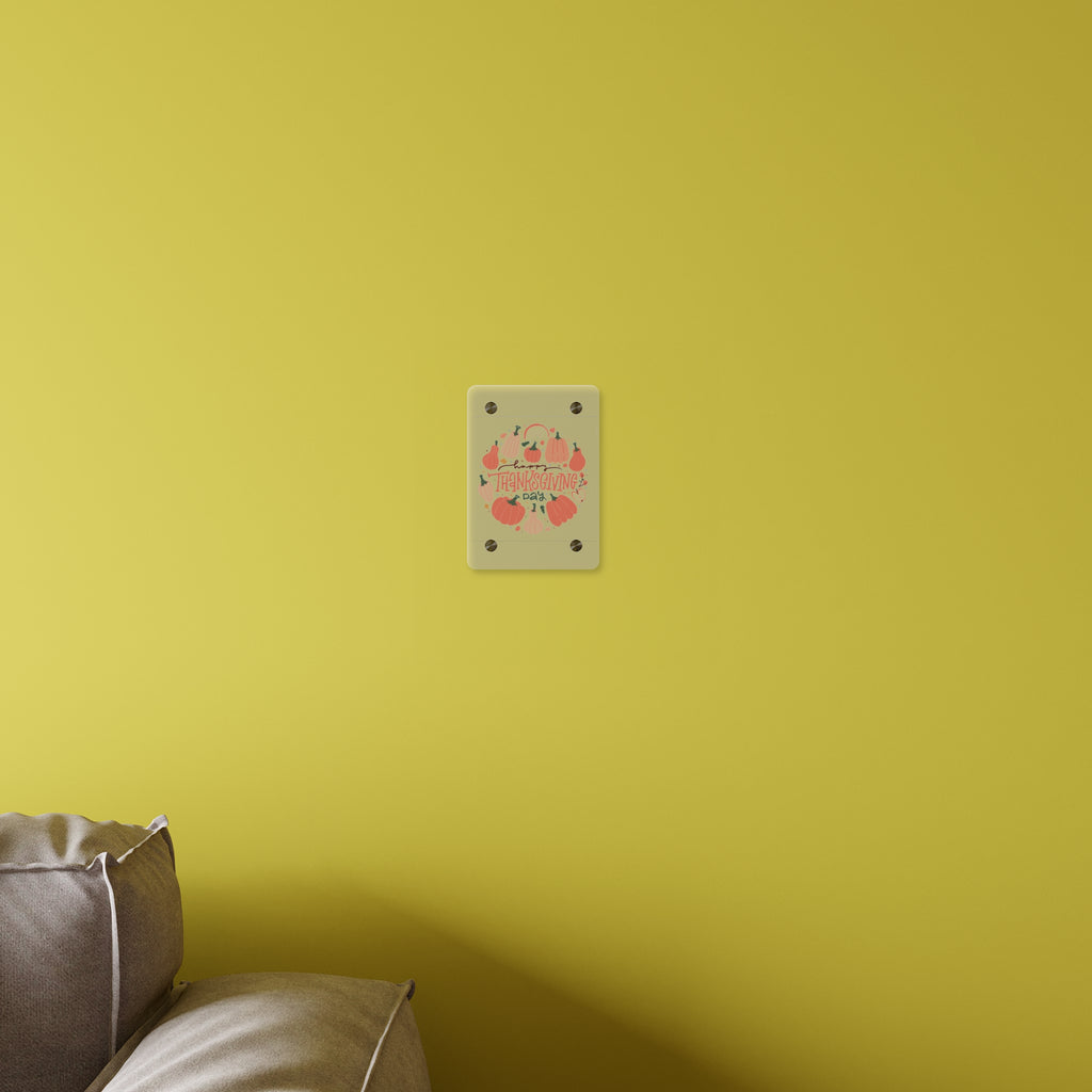 Happy Thanksgiving Acrylic Wall Art Panel — Peachy Pumpkin Patch
