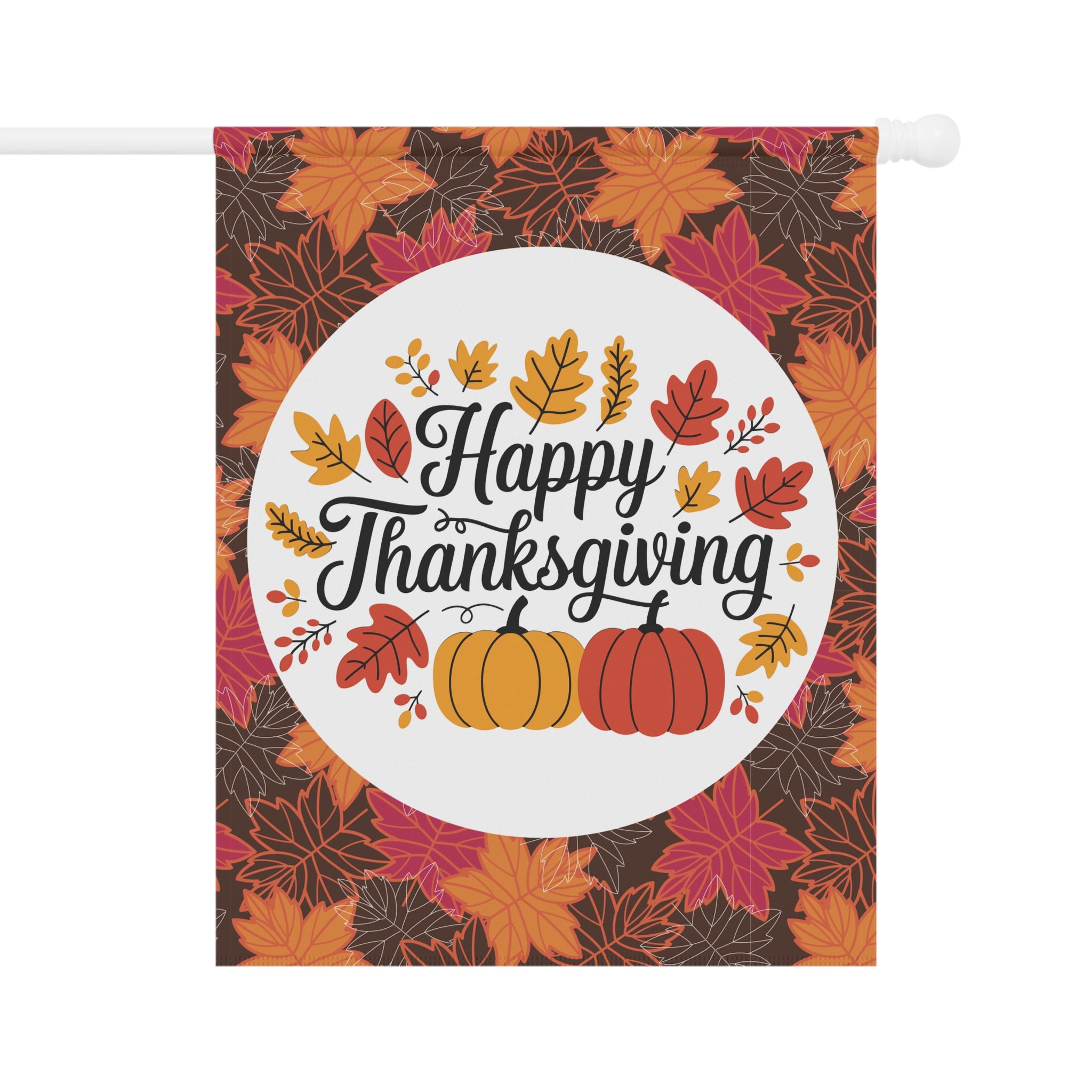 Happy Thanksgiving Yard & House Banner - Fall Leaves