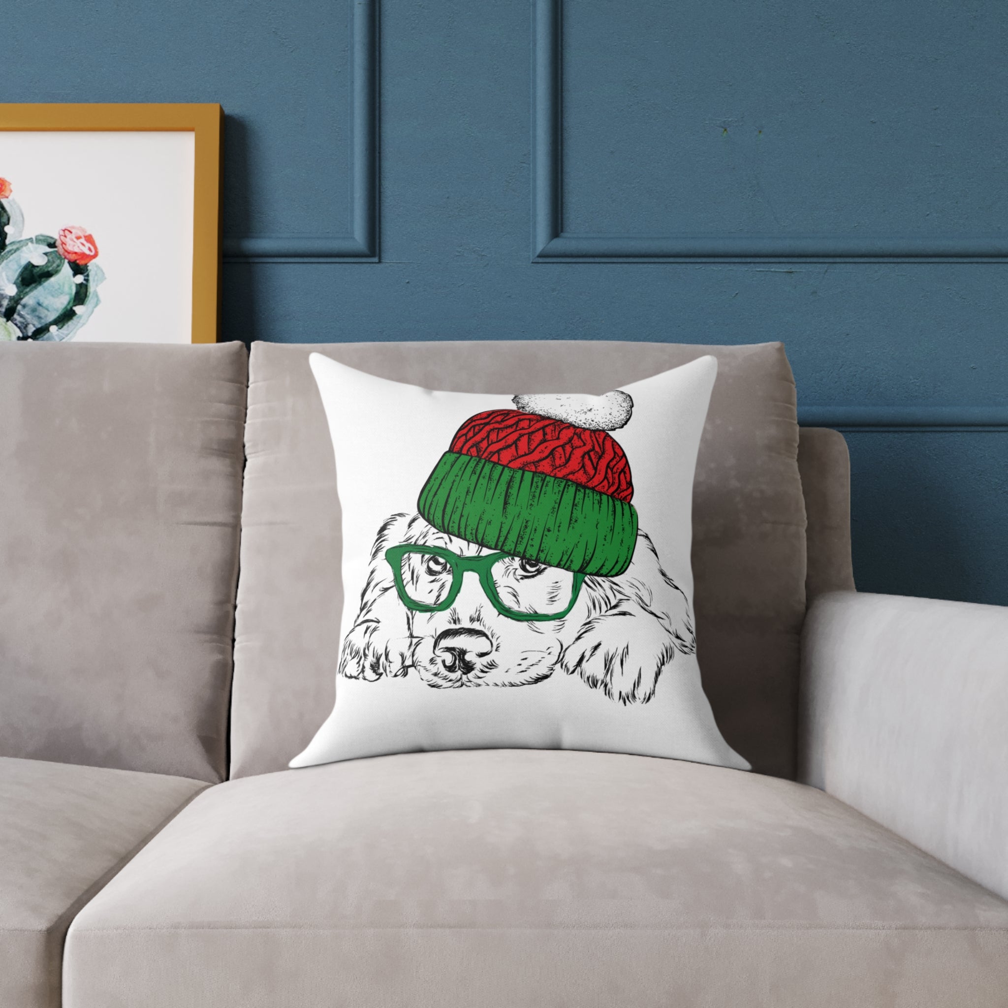 Christmas Retriever w/ Beanie Pillow