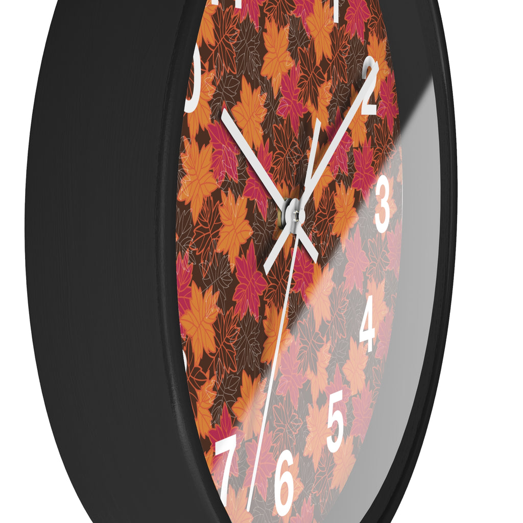 Seasonal Themed Wall Clock - Fall Leaves