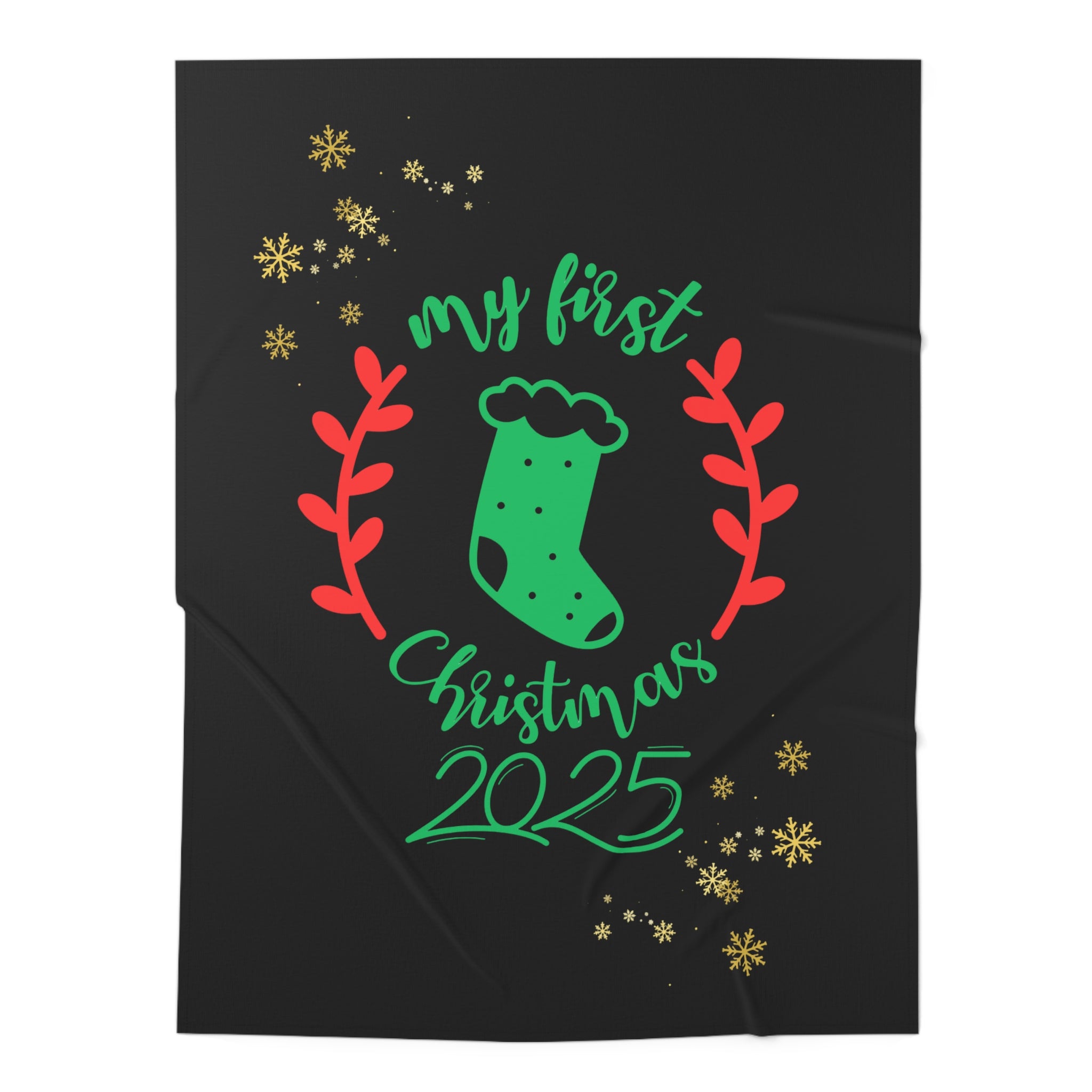 My First Christmas 2025 Baby Swaddle Blanket