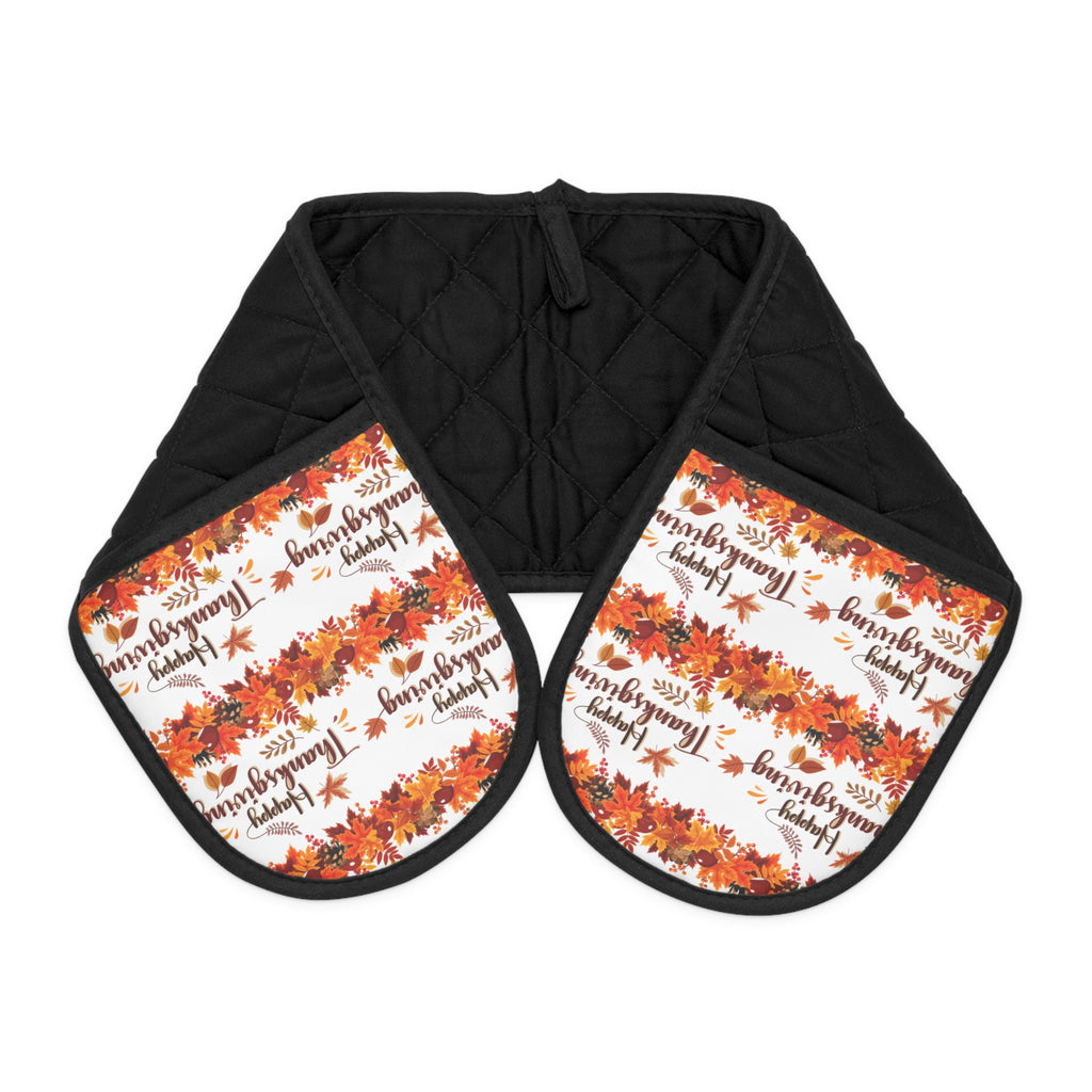 Oven Mitts Thanksgiving Fall Leaves Design
