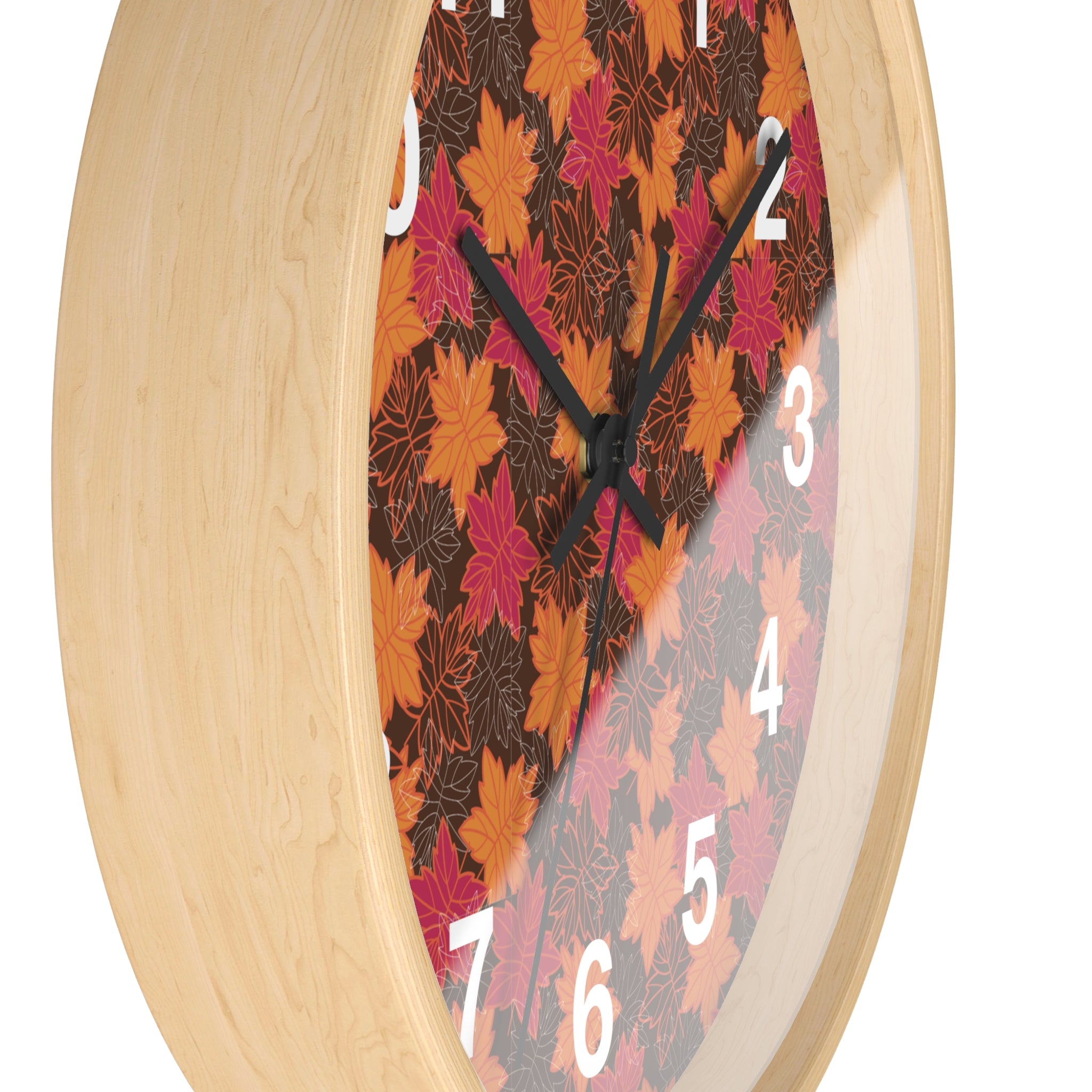 Seasonal Themed Wall Clock - Fall Leaves