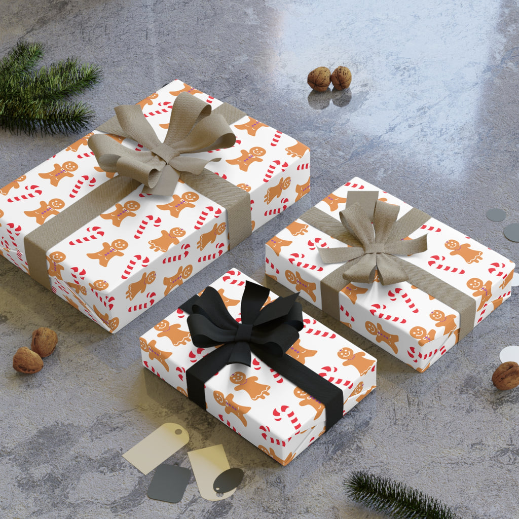 Gingerbread Holiday Gift Wrapping Paper Roll