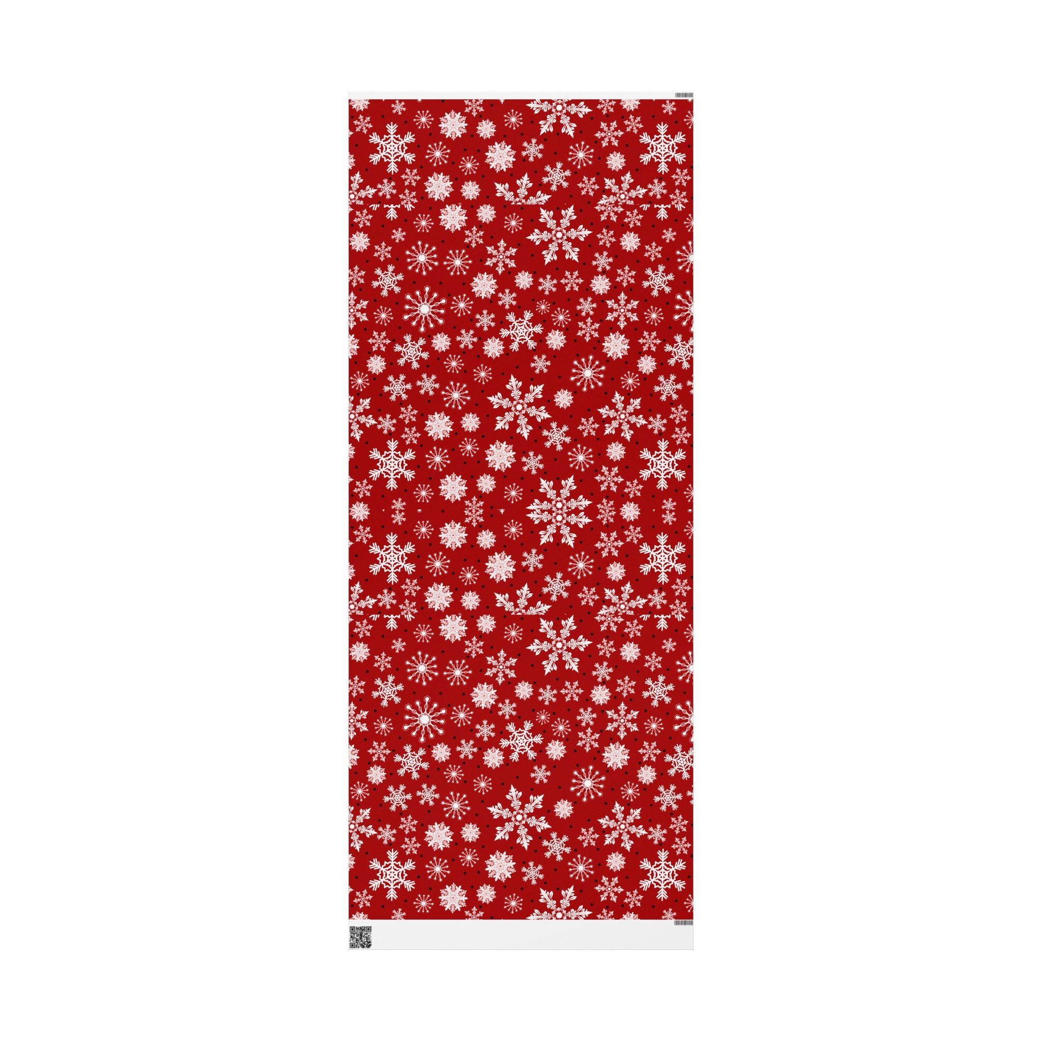 Christmas Gift Wrap Roll - Red/White Snowflakes
