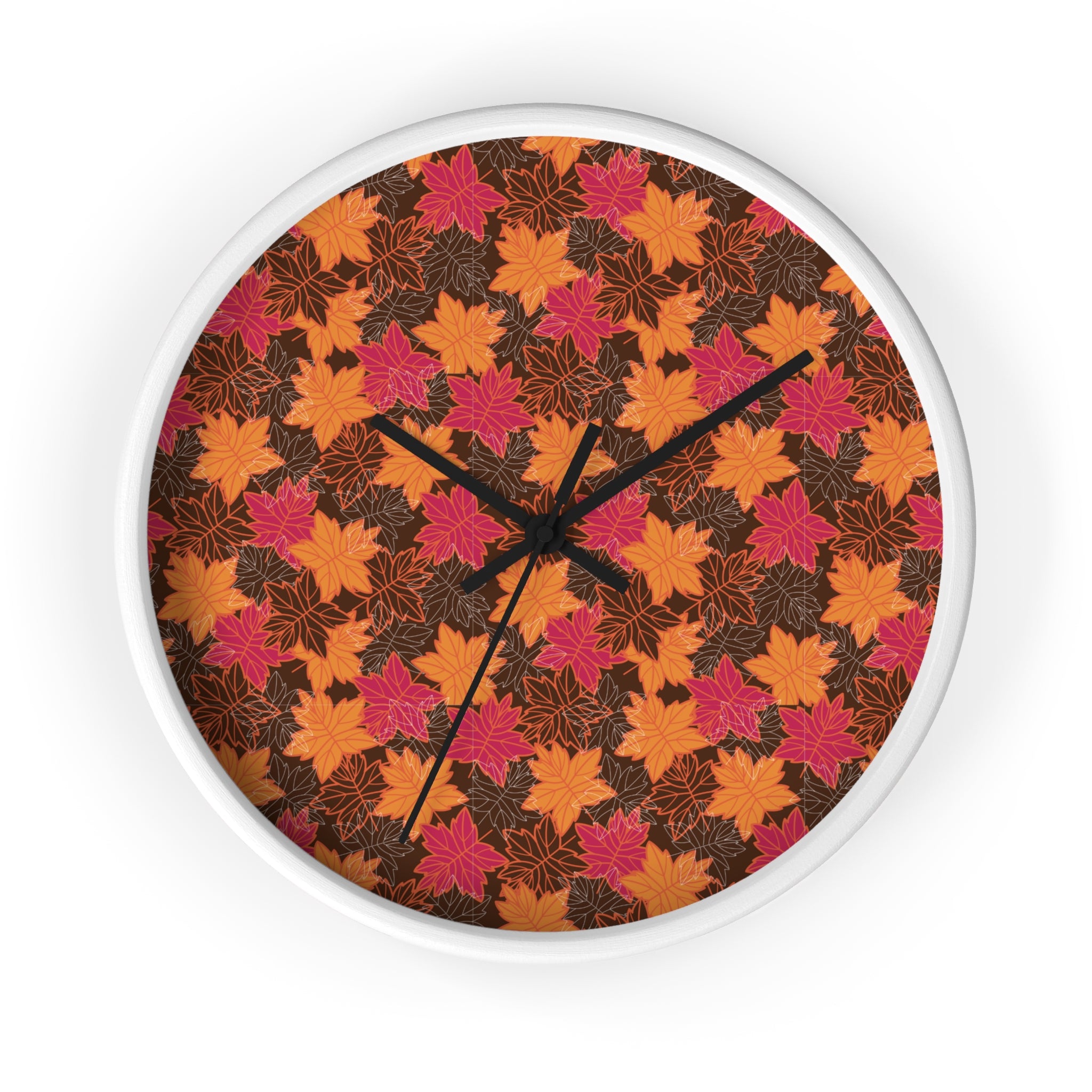 Seasonal Themed Wall Clock - Fall Leaves