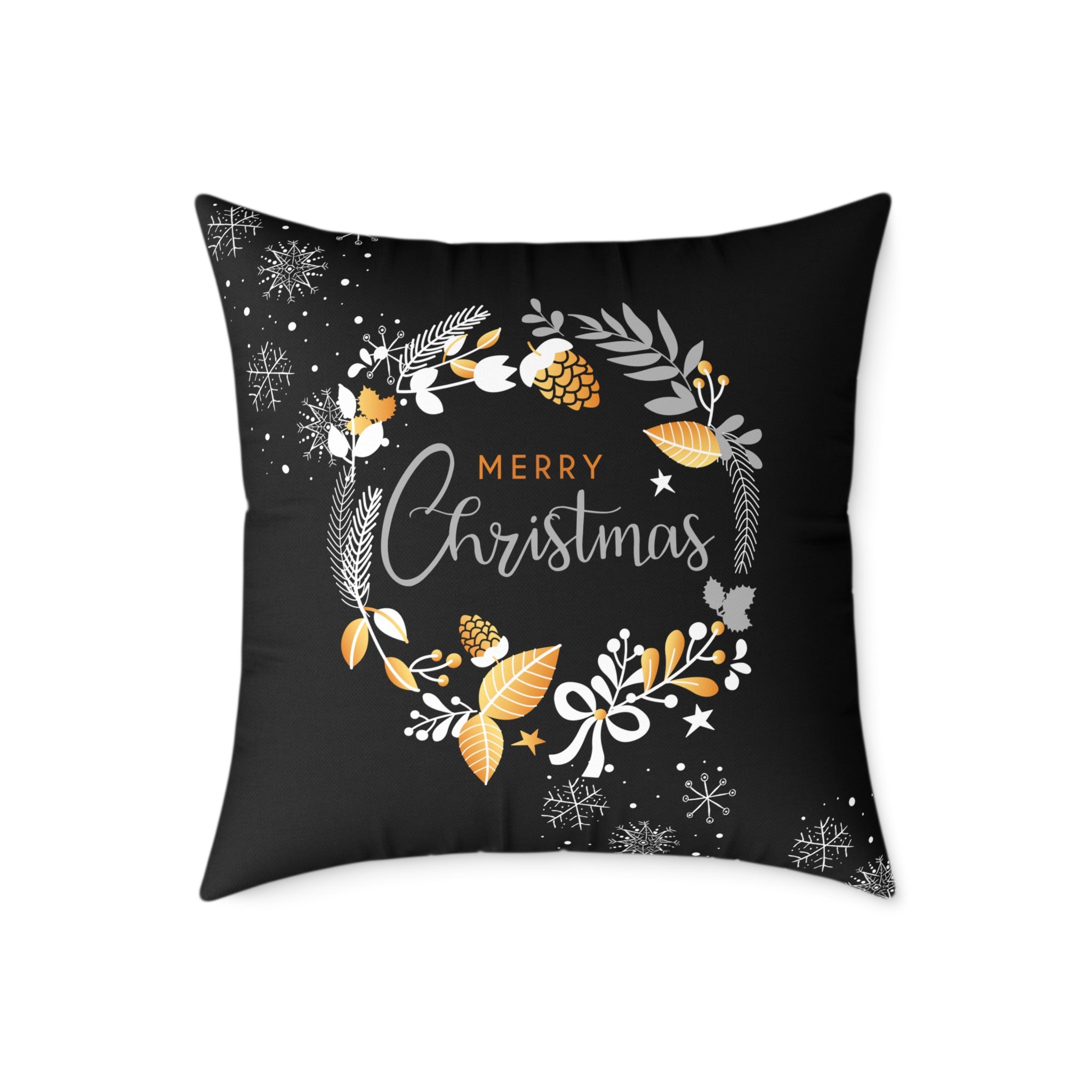 Christmas Wreath Decorative Pillow