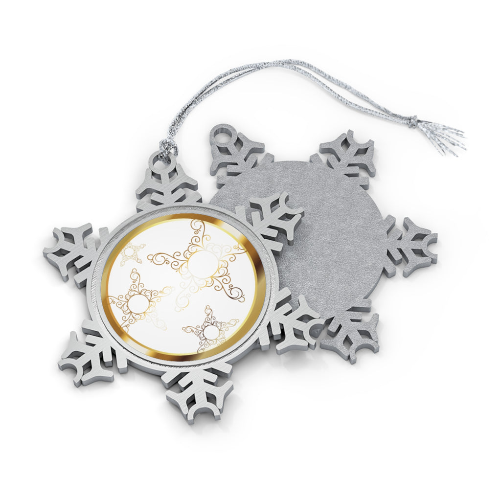 Elegant Pewter Snowflake Ornament