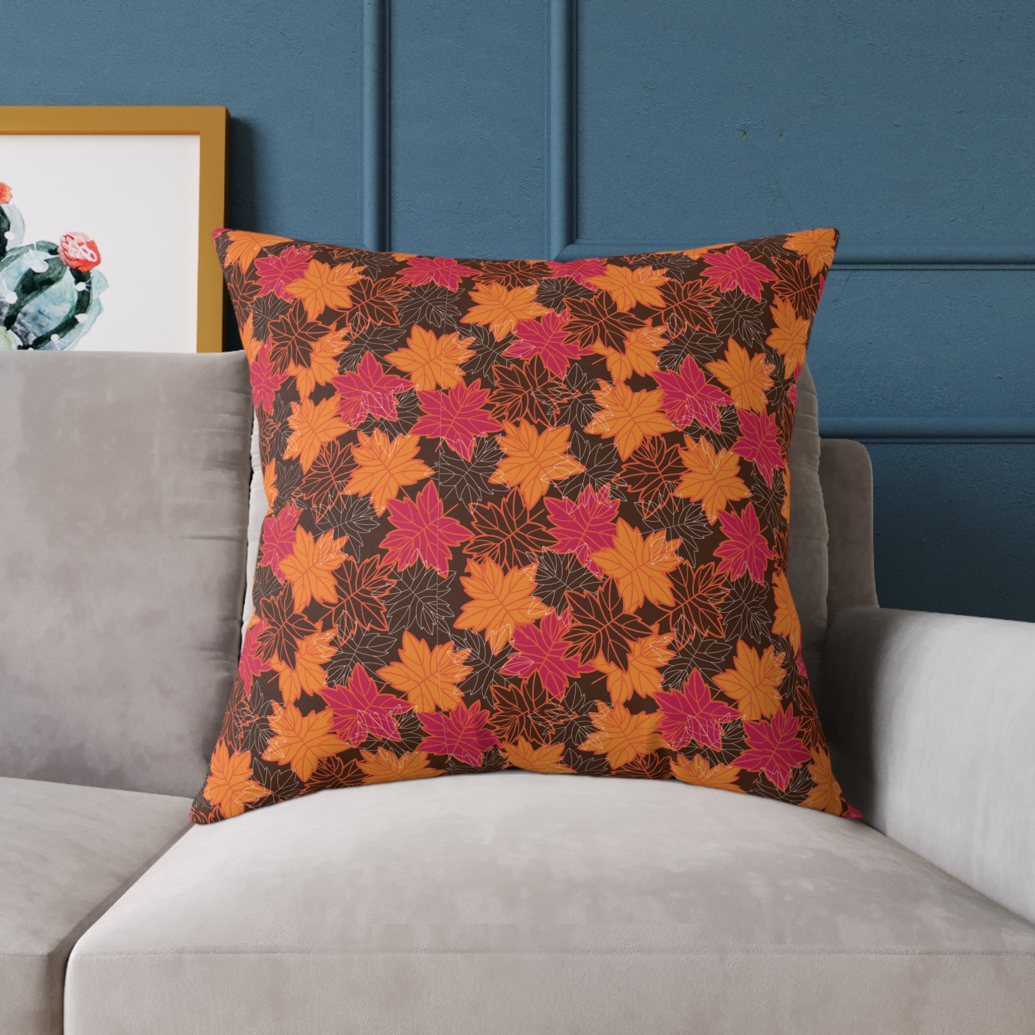 Thanksgiving Themed Throw Pillow - Autumn Leaves