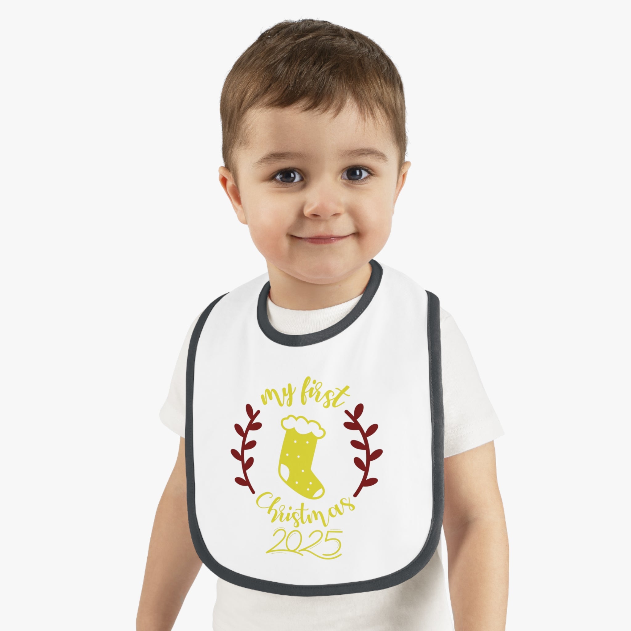 My First Christmas 2025 Baby Bib