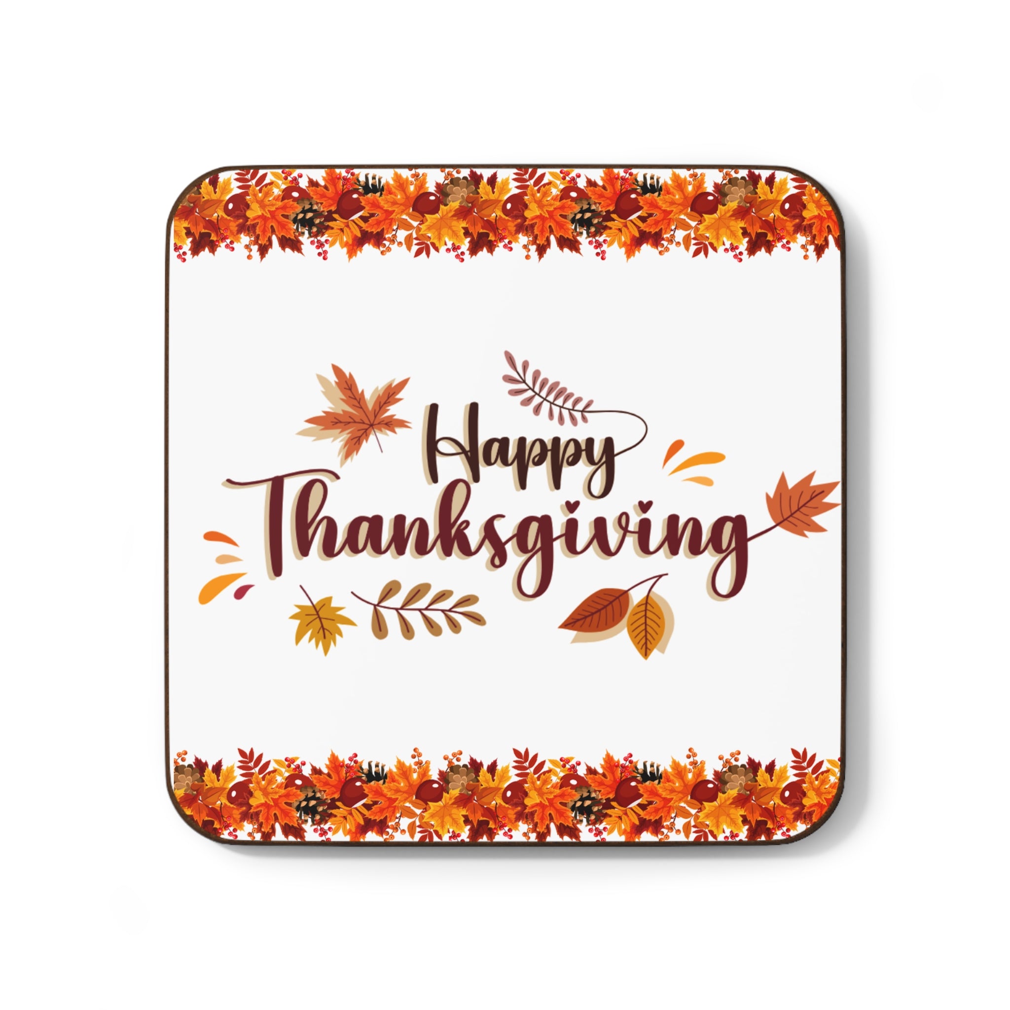 Thanksgiving Hardboard Coasters - Fall Leaves