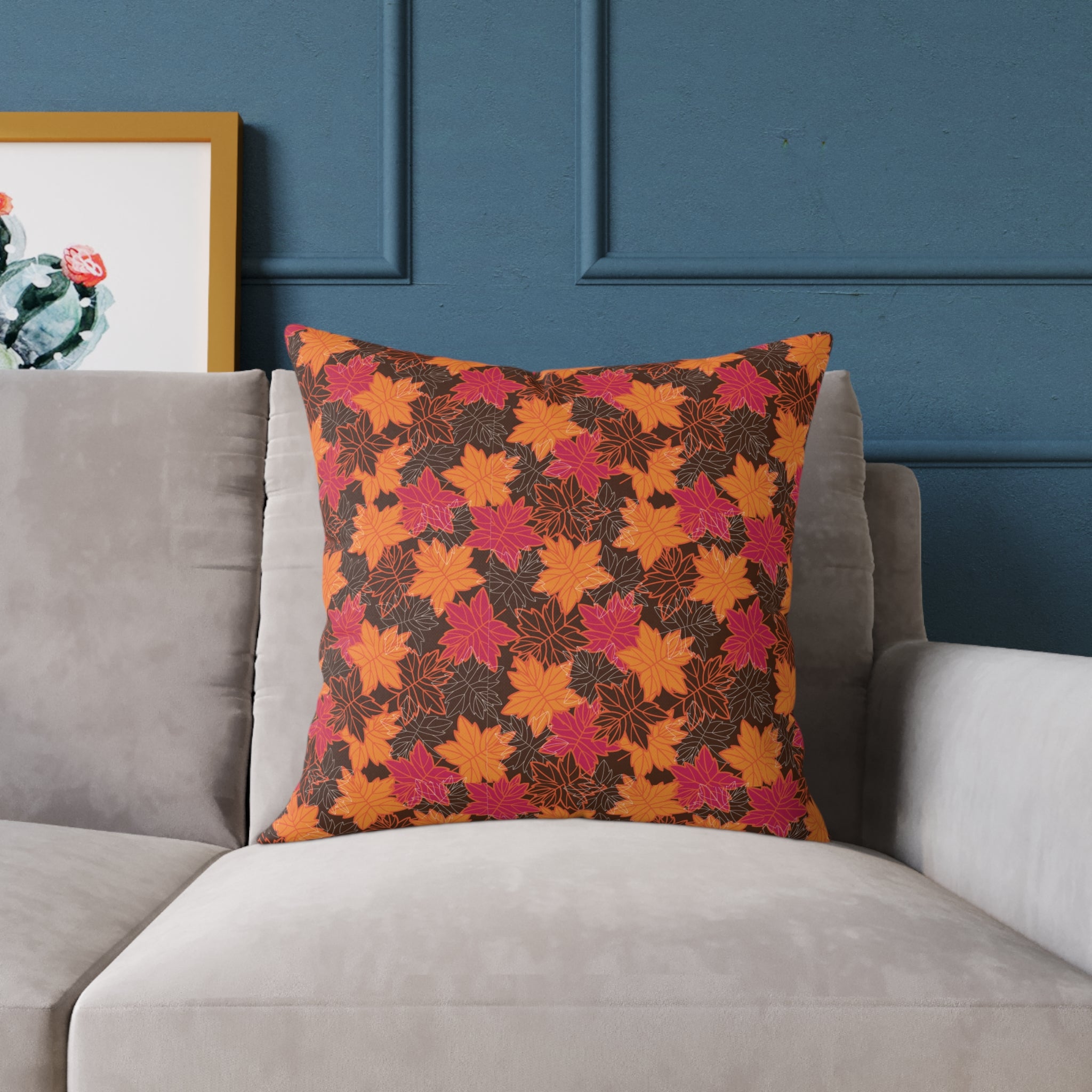 Thanksgiving Themed Throw Pillow - Autumn Leaves
