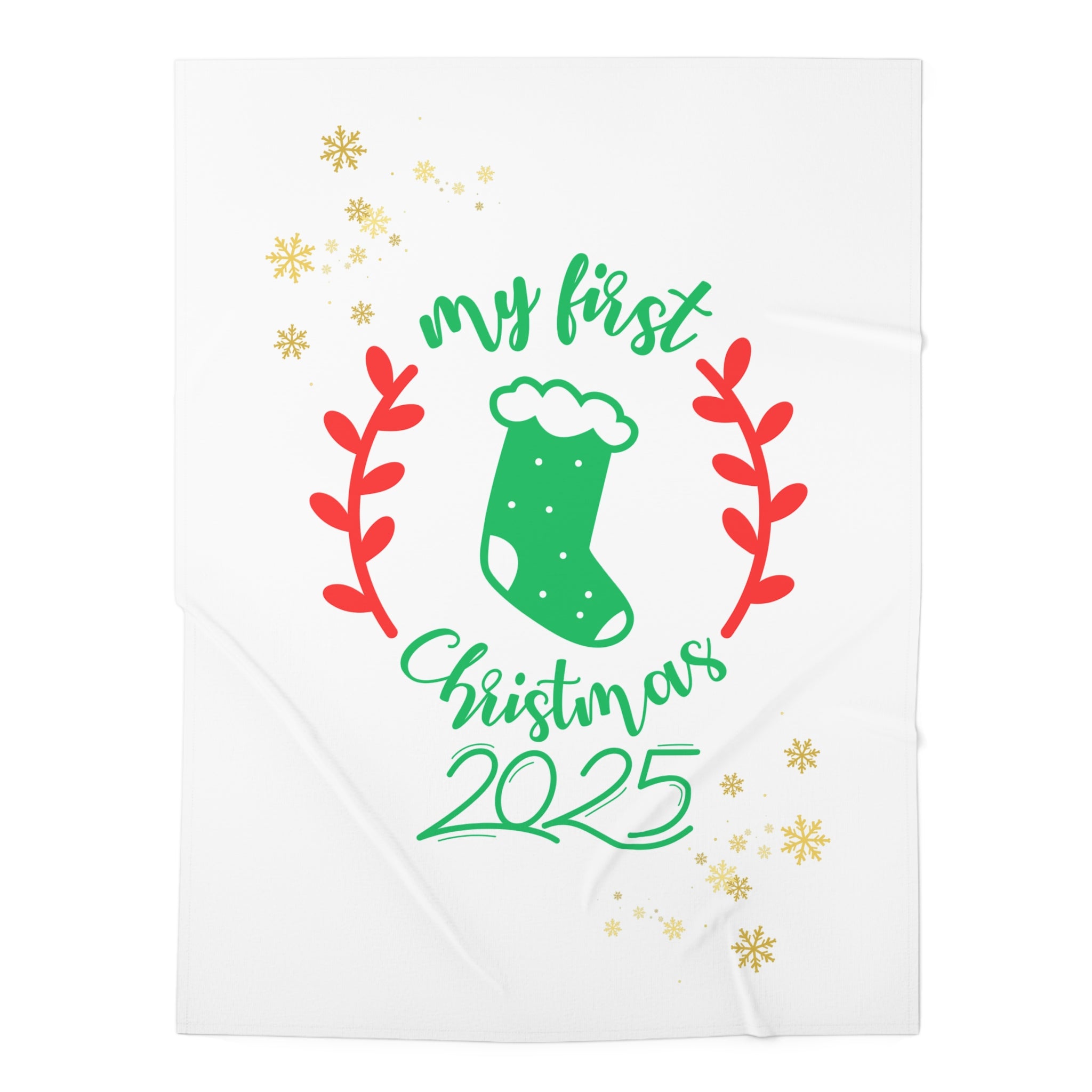 Baby Swaddle Blanket - My First Christmas