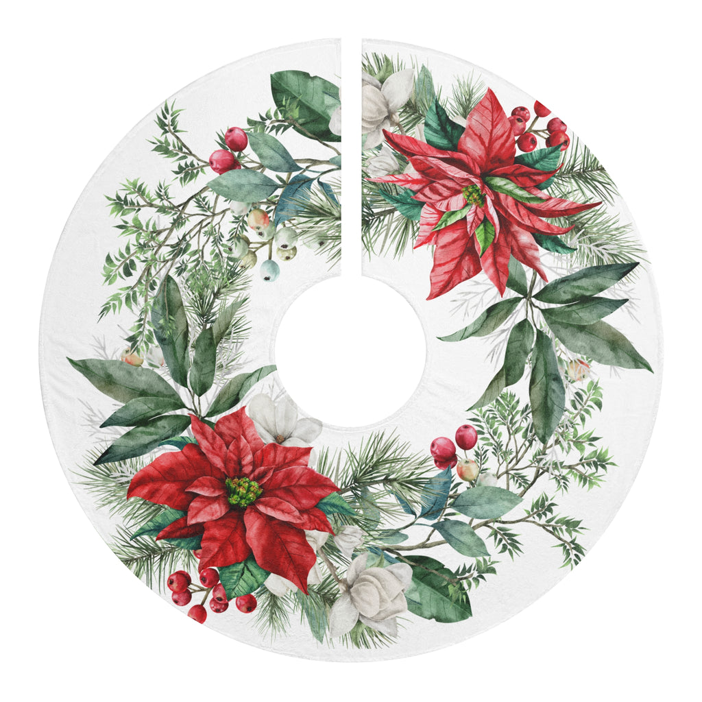 Christmas Tree Skirt - Poinsetta