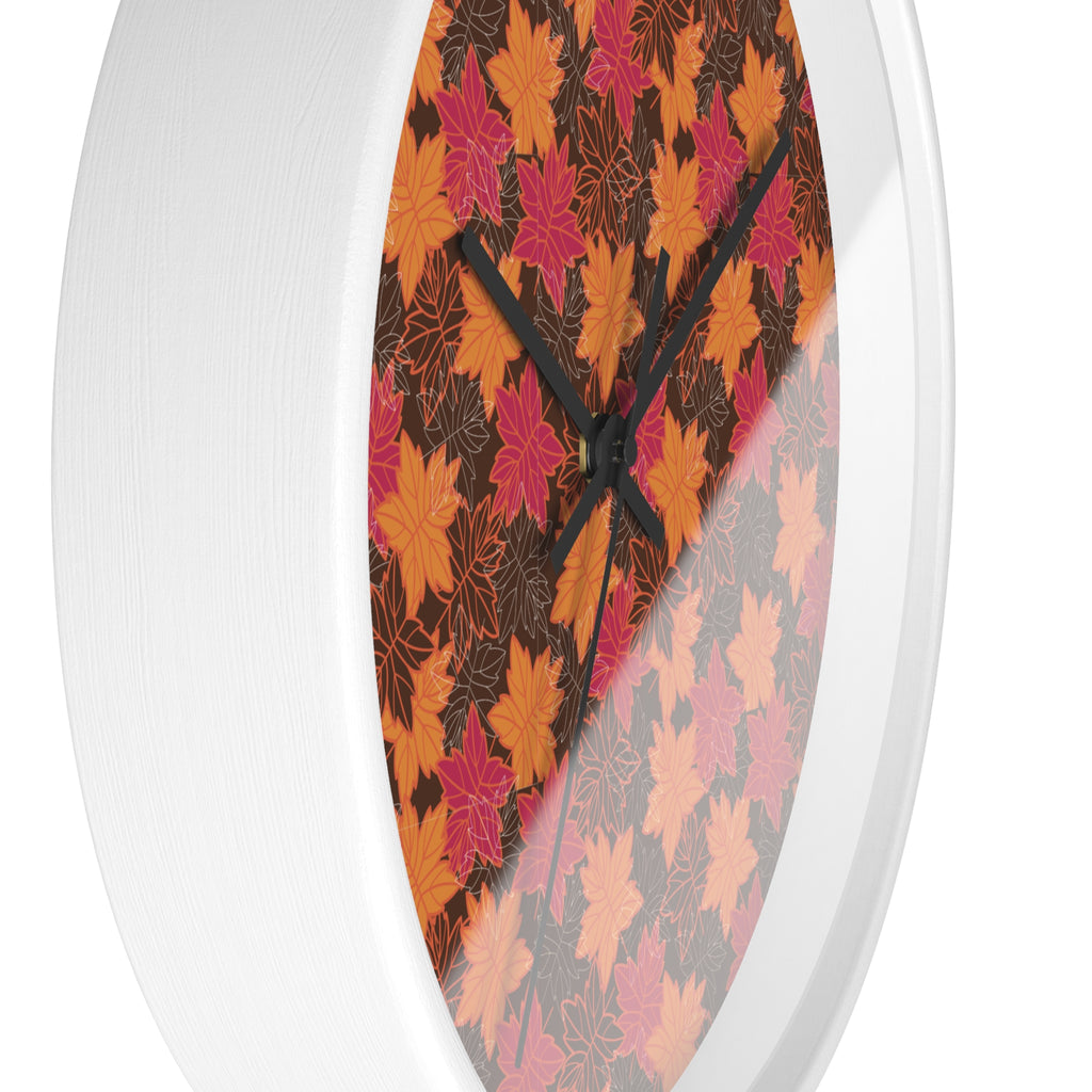 Seasonal Themed Wall Clock - Fall Leaves