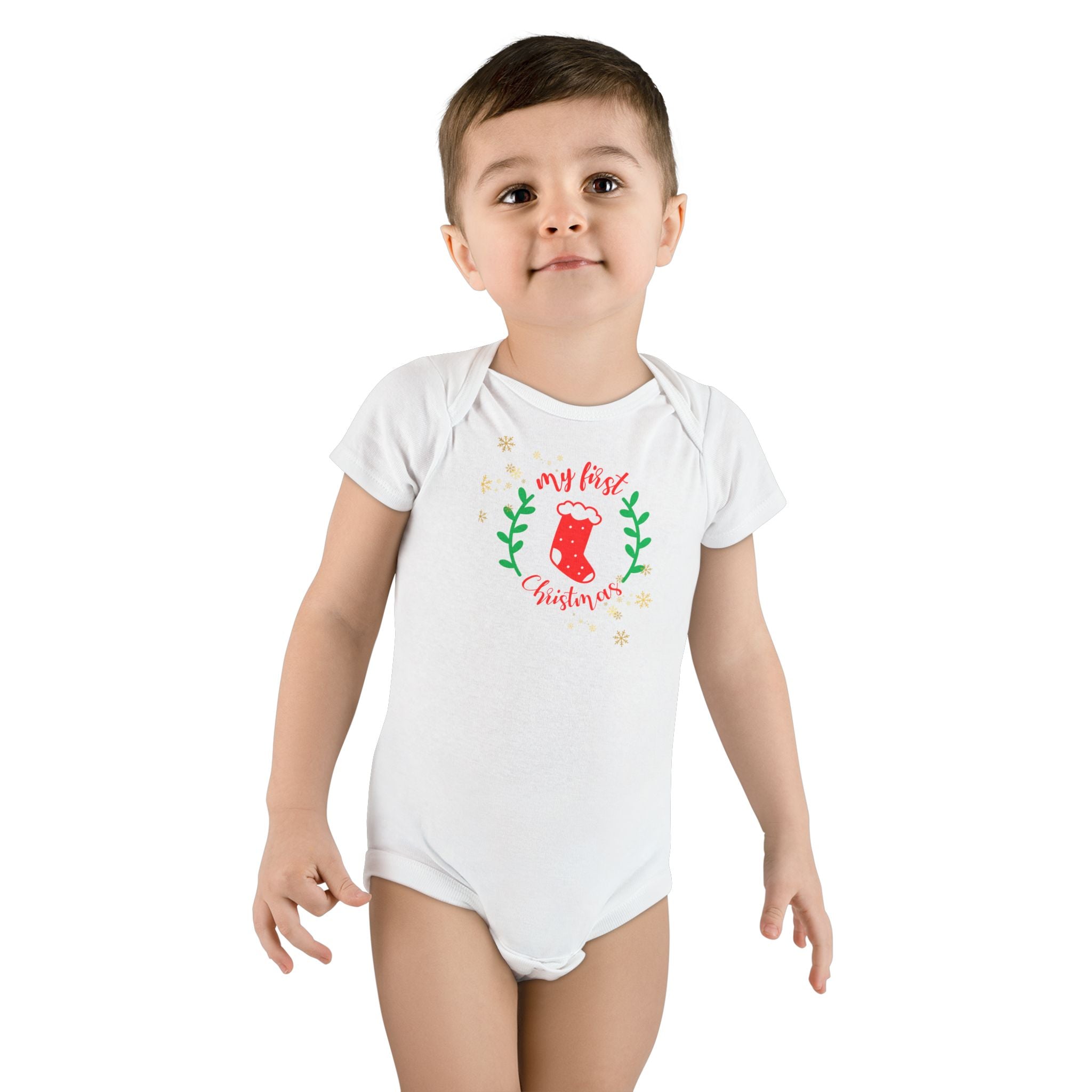 Organic Preemi & Newborn Onesie / Bodysuit - My First Christmas