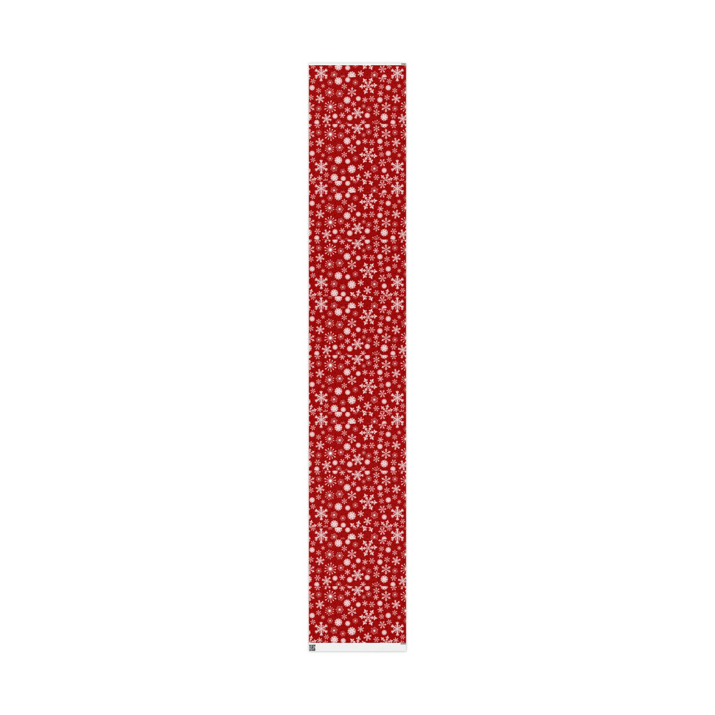 Christmas Gift Wrap Roll - Red/White Snowflakes