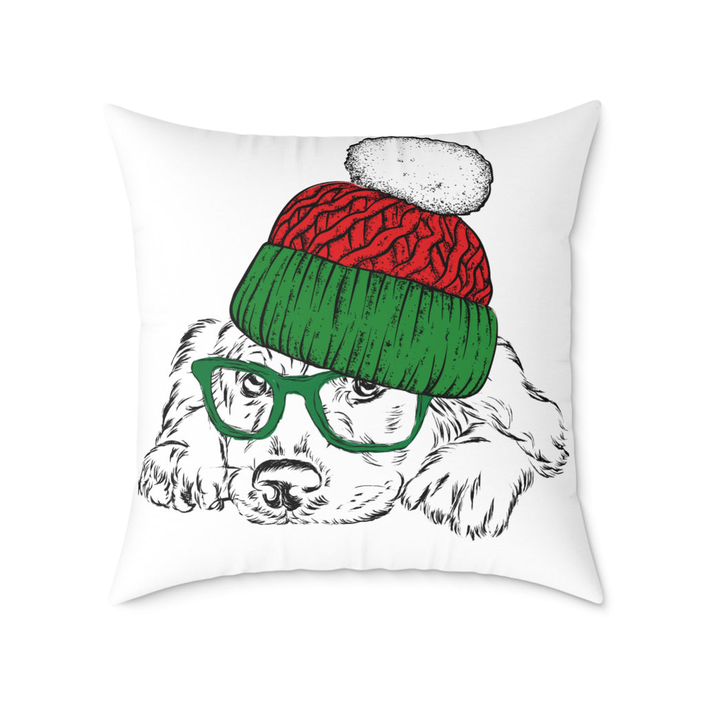 Christmas Retriever w/ Beanie Pillow