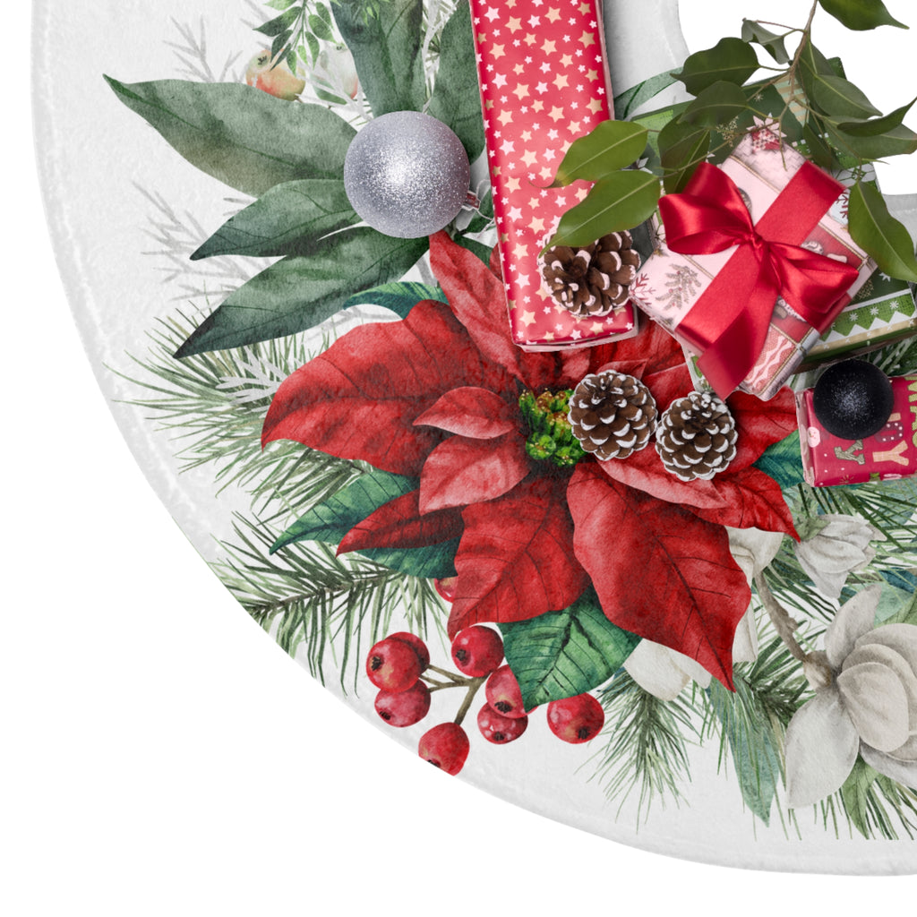 Christmas Tree Skirt - Poinsetta