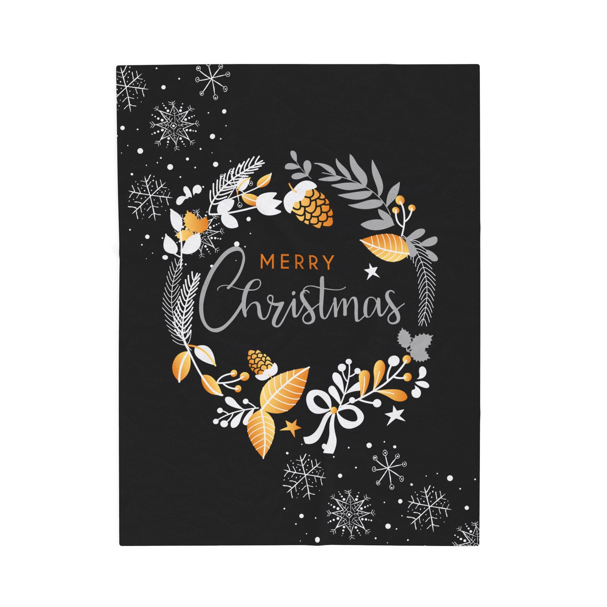 Merry Christmas Velveteen Plush Blanket