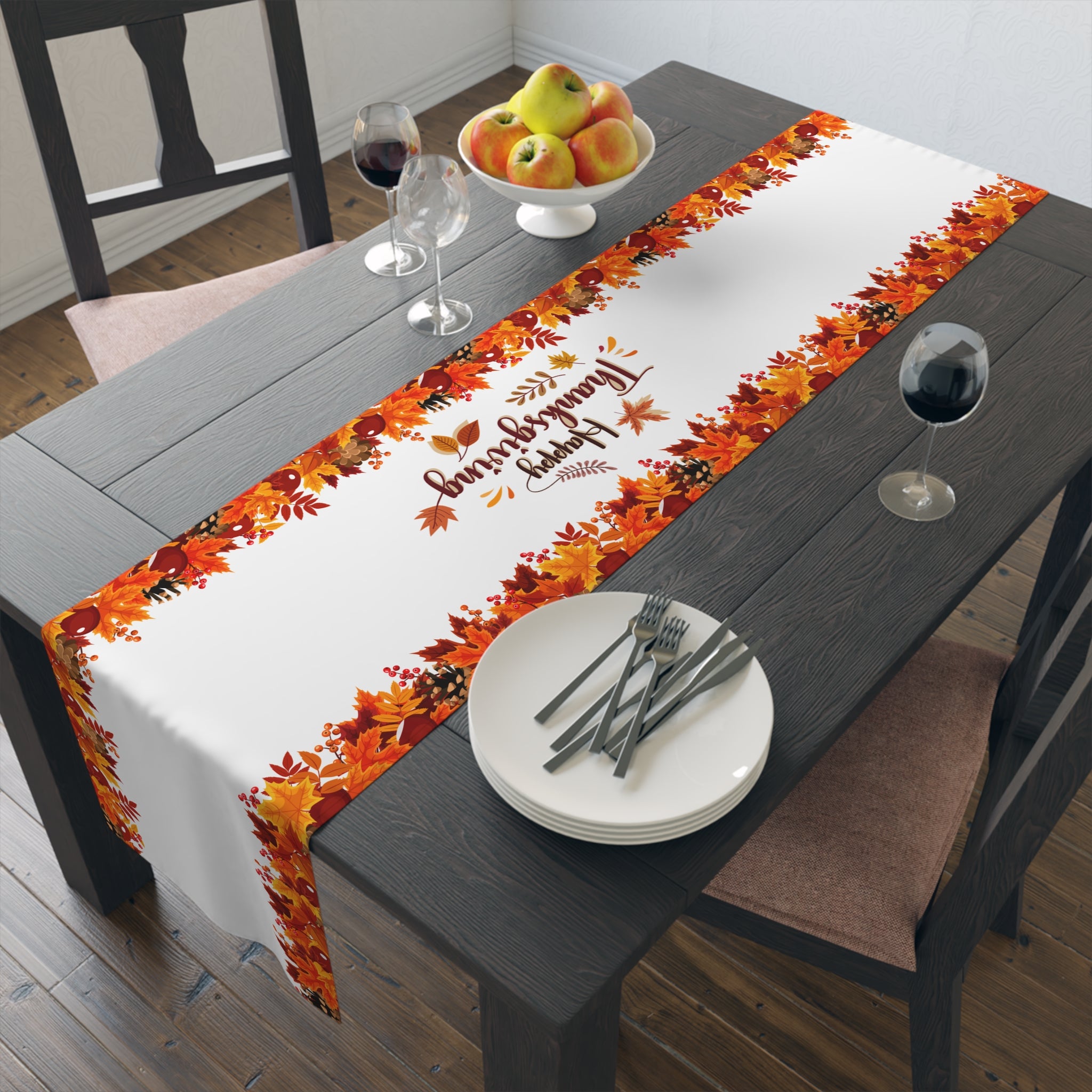 Thanksgiving Table Runner - Fall Leaves