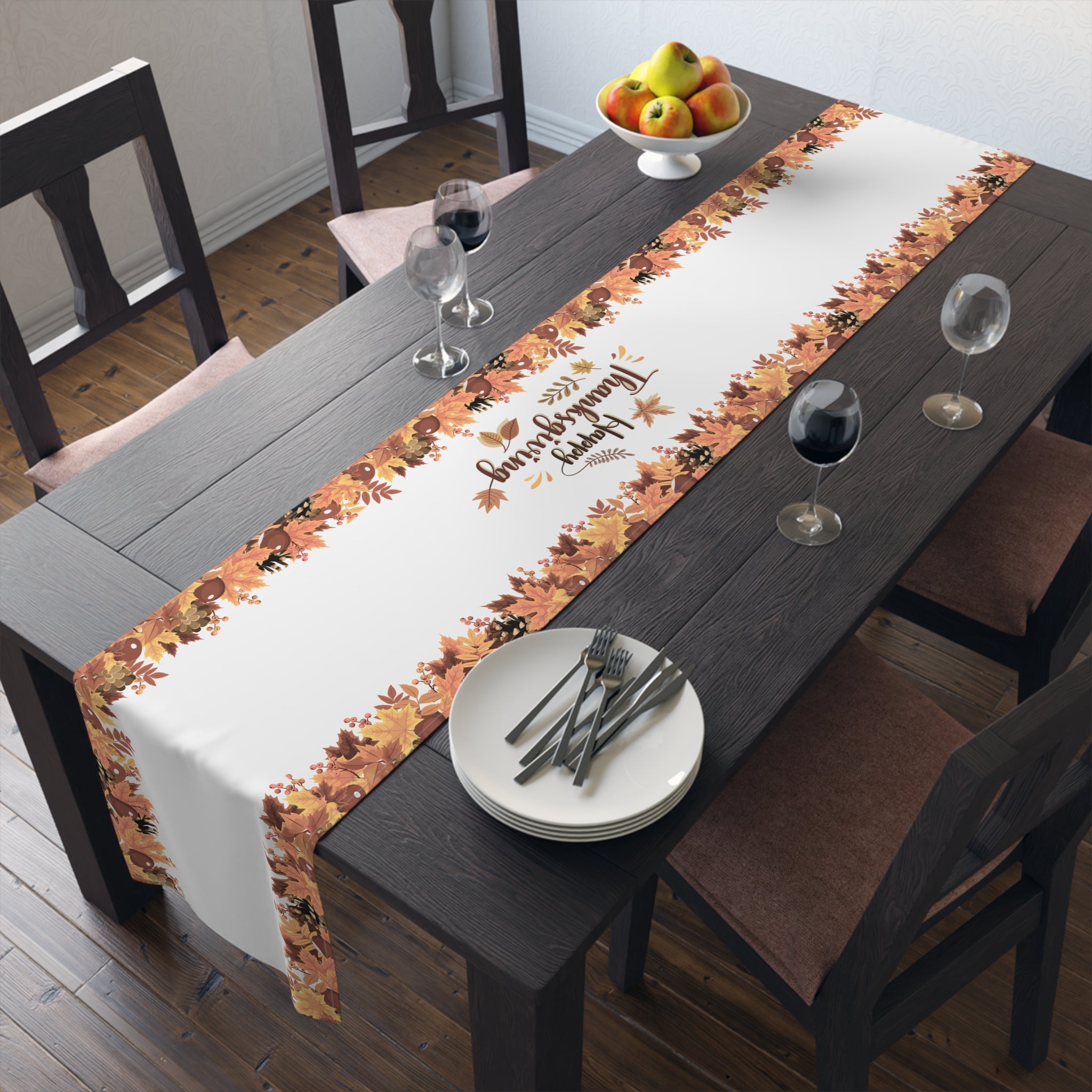 Thanksgiving Table Runner - Fall Leaves