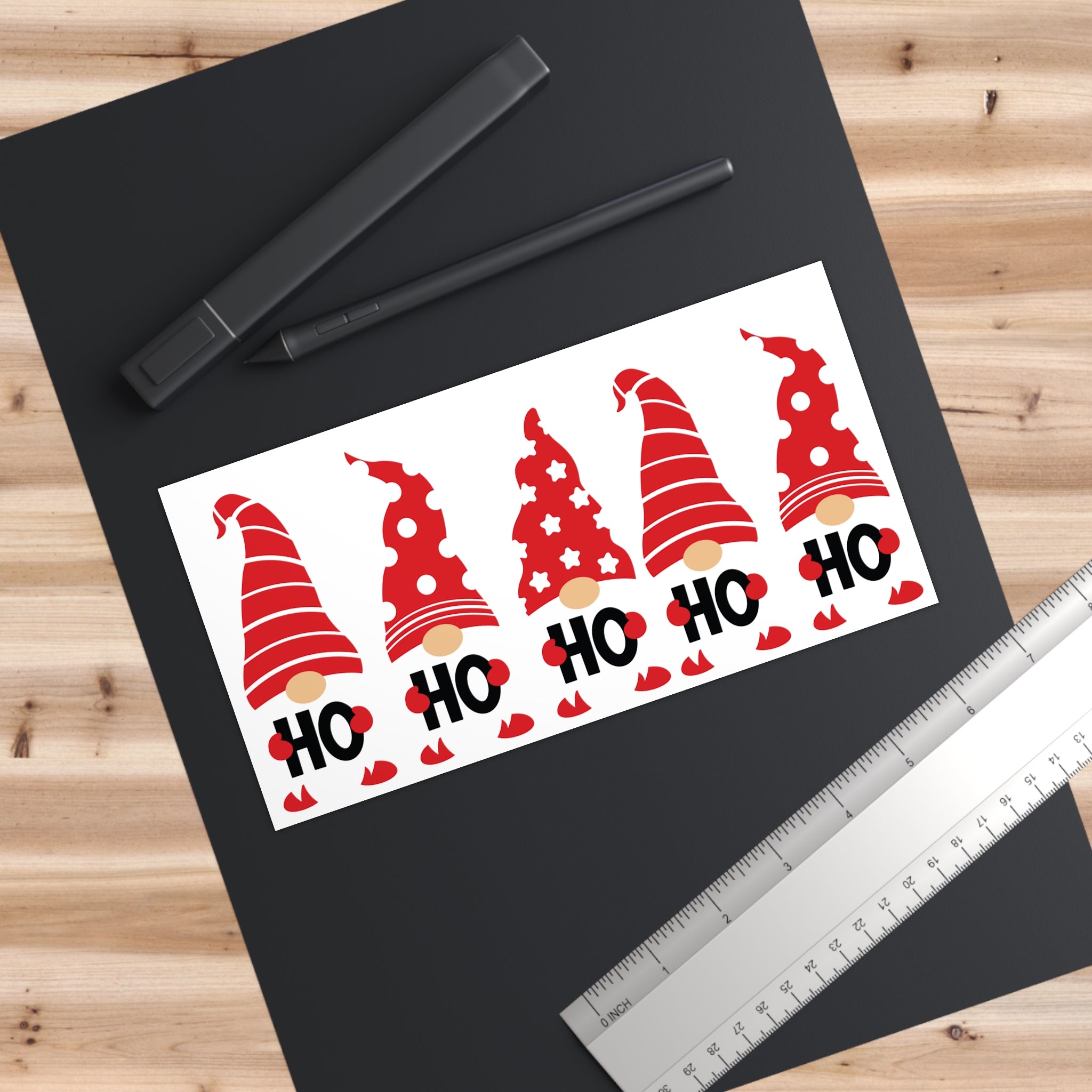 Holiday Gnome Bumper Stickers - Christmas Car Decor
