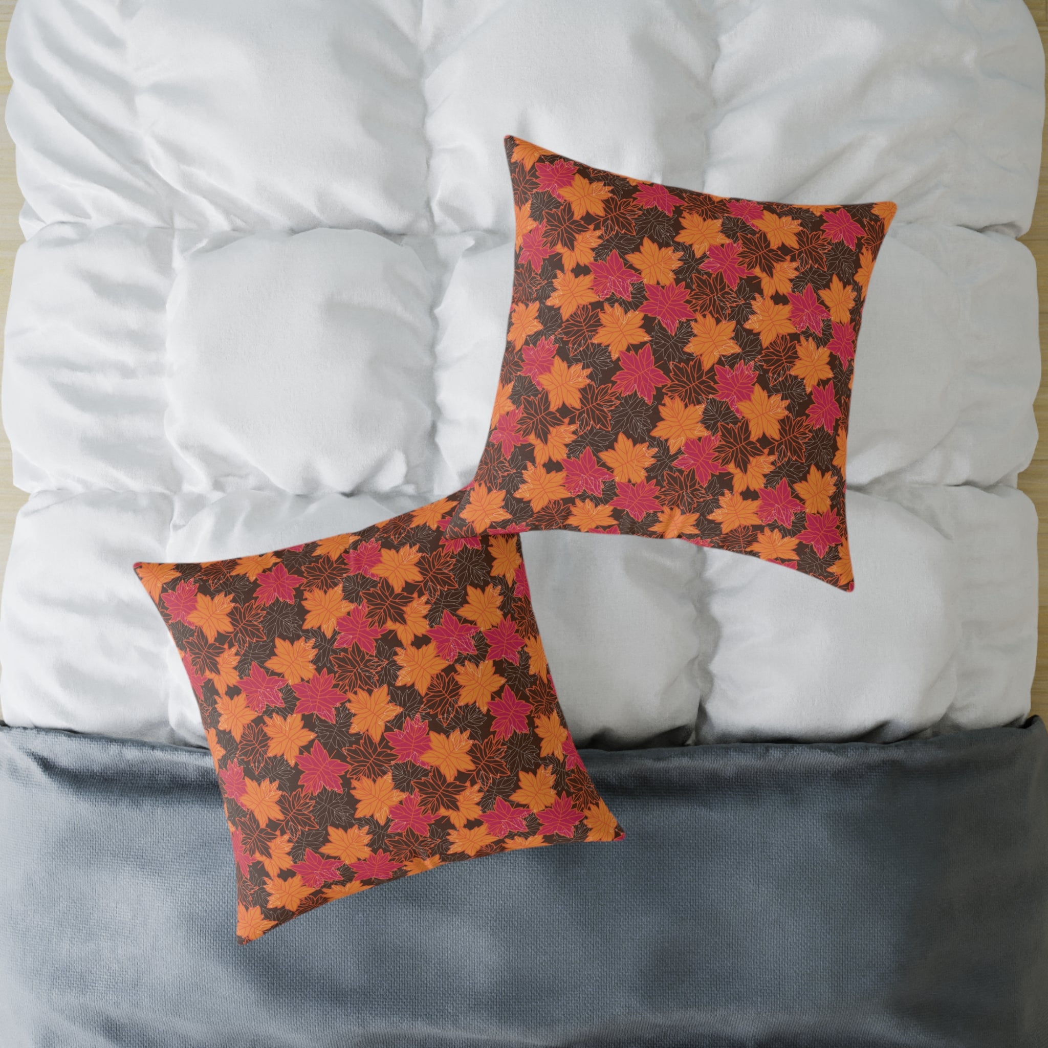 Thanksgiving Themed Throw Pillow - Autumn Leaves