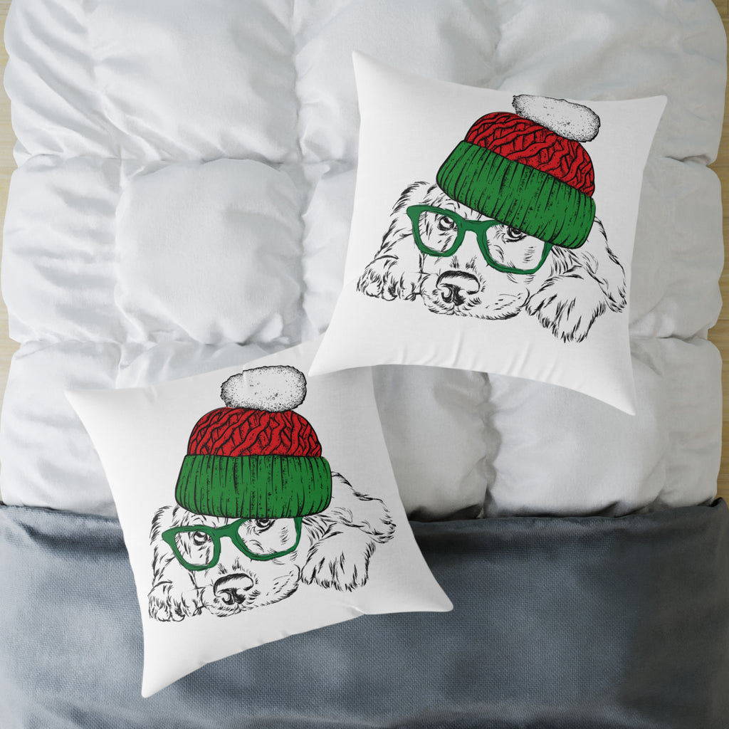 Christmas Retriever w/ Beanie Pillow