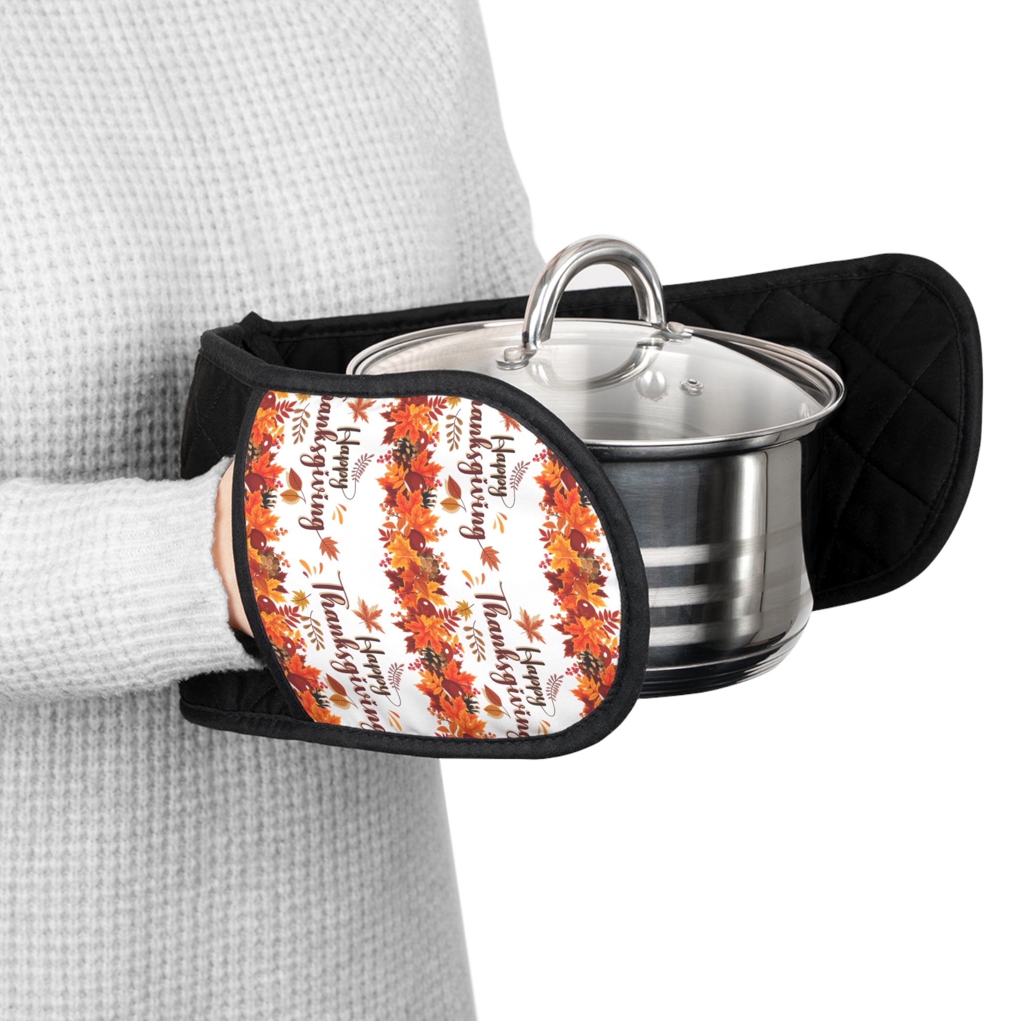 Oven Mitts Thanksgiving Fall Leaves Design