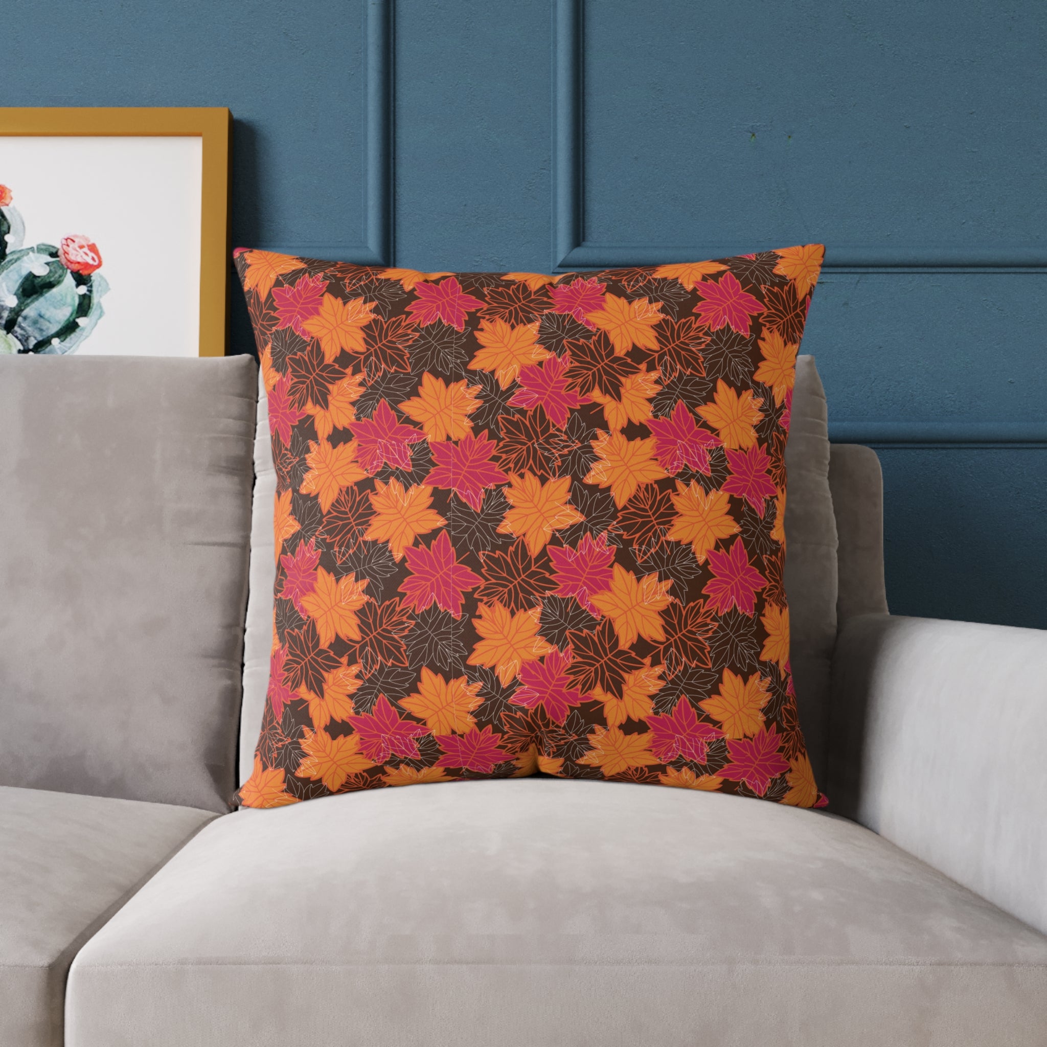 Thanksgiving Themed Throw Pillow - Autumn Leaves