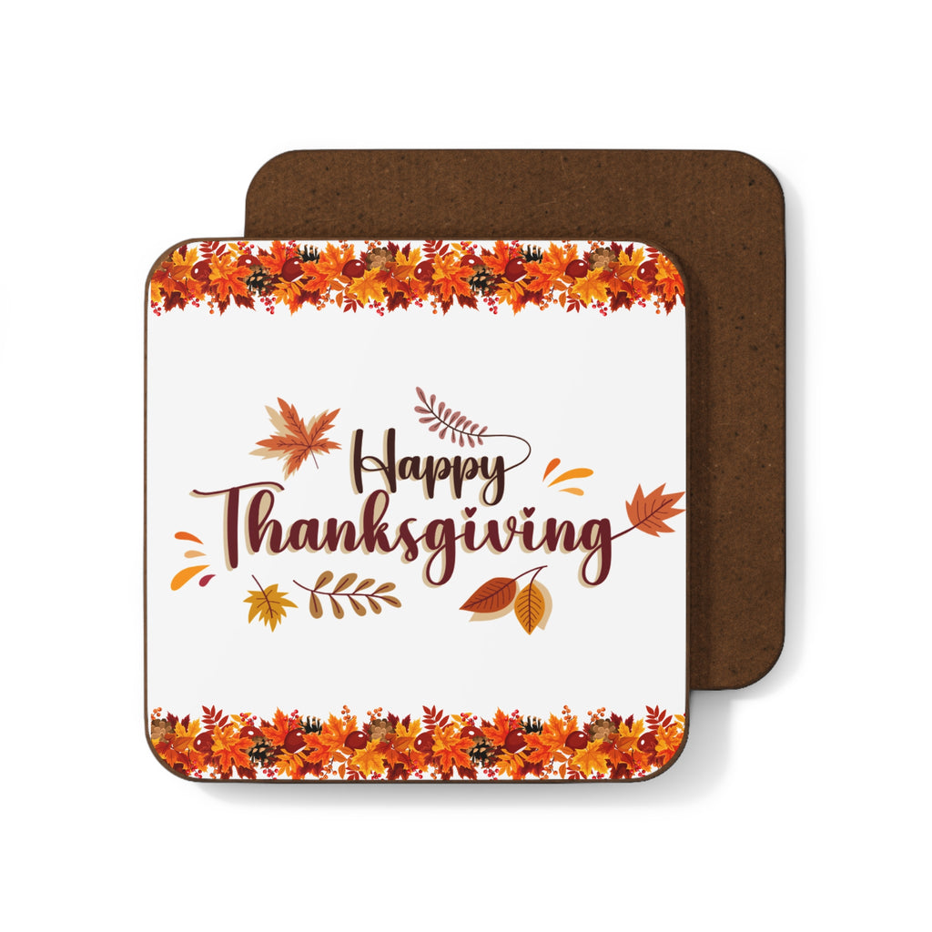 Thanksgiving Hardboard Coasters - Fall Leaves