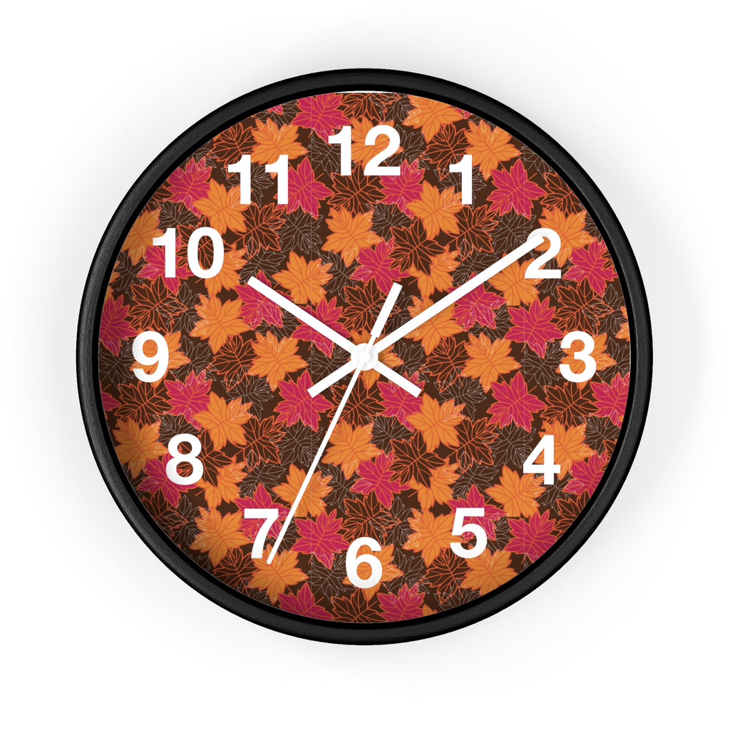 Seasonal Themed Wall Clock - Fall Leaves