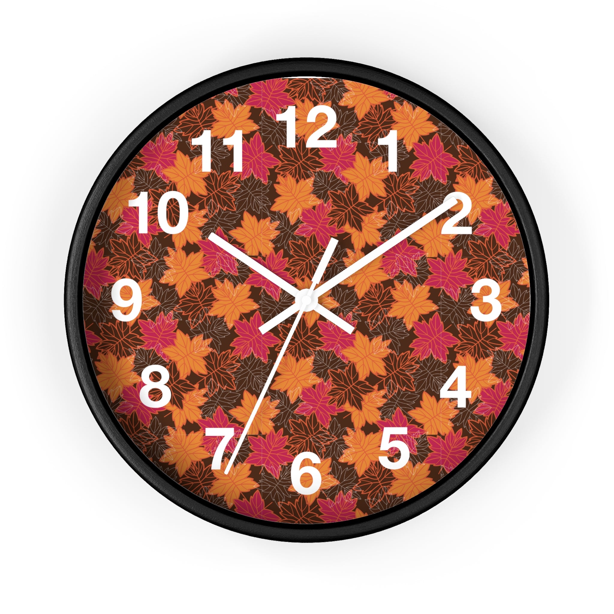 Seasonal Themed Wall Clock - Fall Leaves