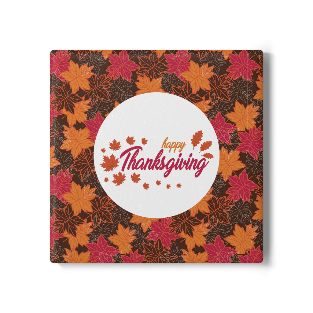 Thanksgiving Ceramic Coaster - Fall Leaves