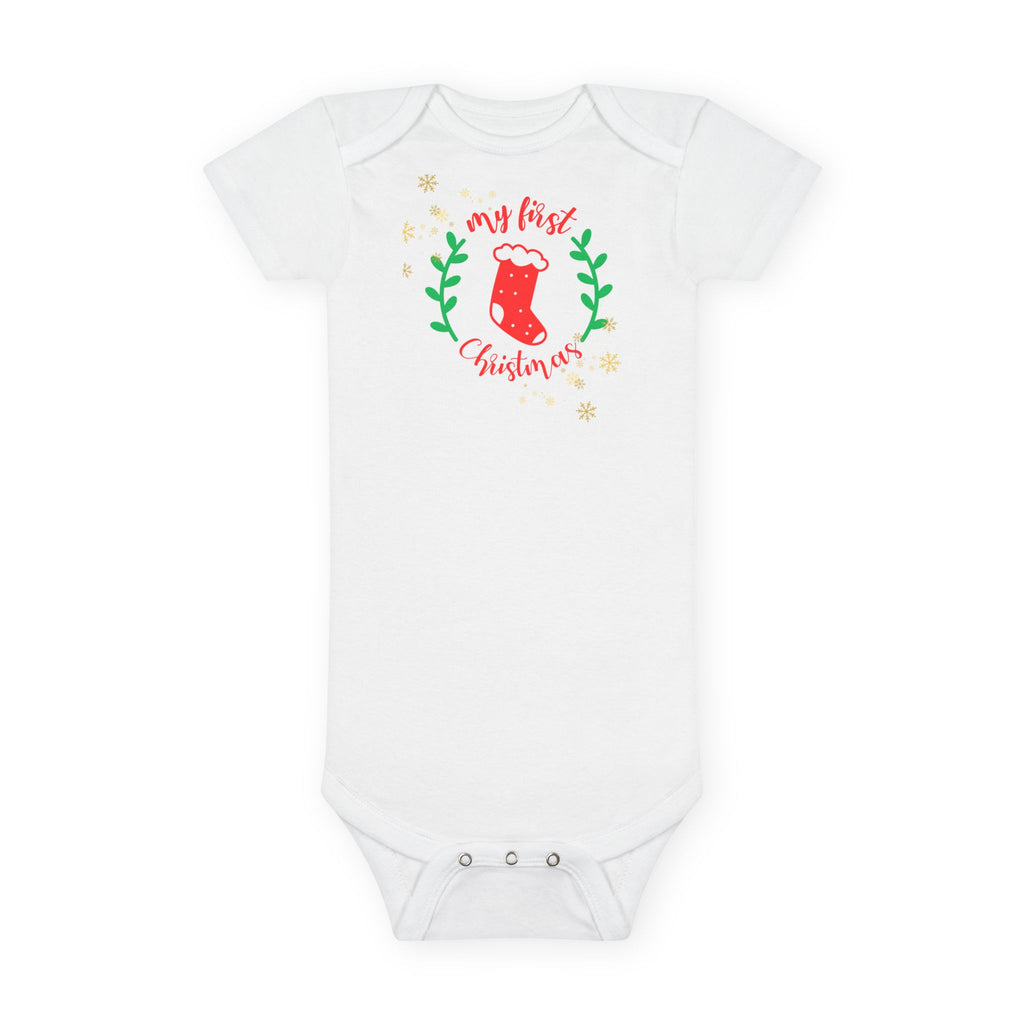 Organic Preemi & Newborn Onesie / Bodysuit - My First Christmas