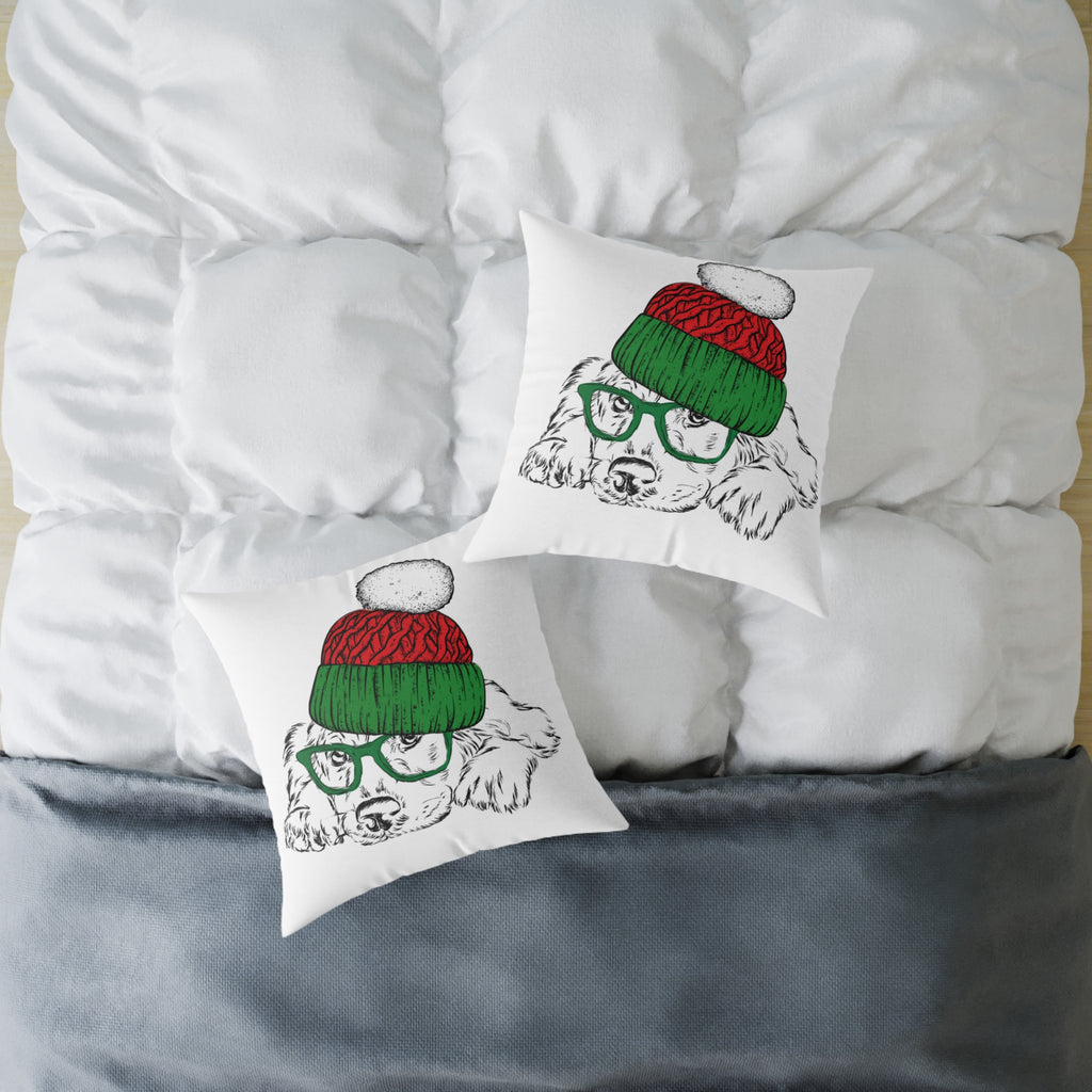 Christmas Retriever w/ Beanie Pillow