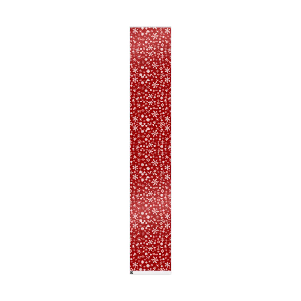 Christmas Gift Wrap Roll - Red/White Snowflakes