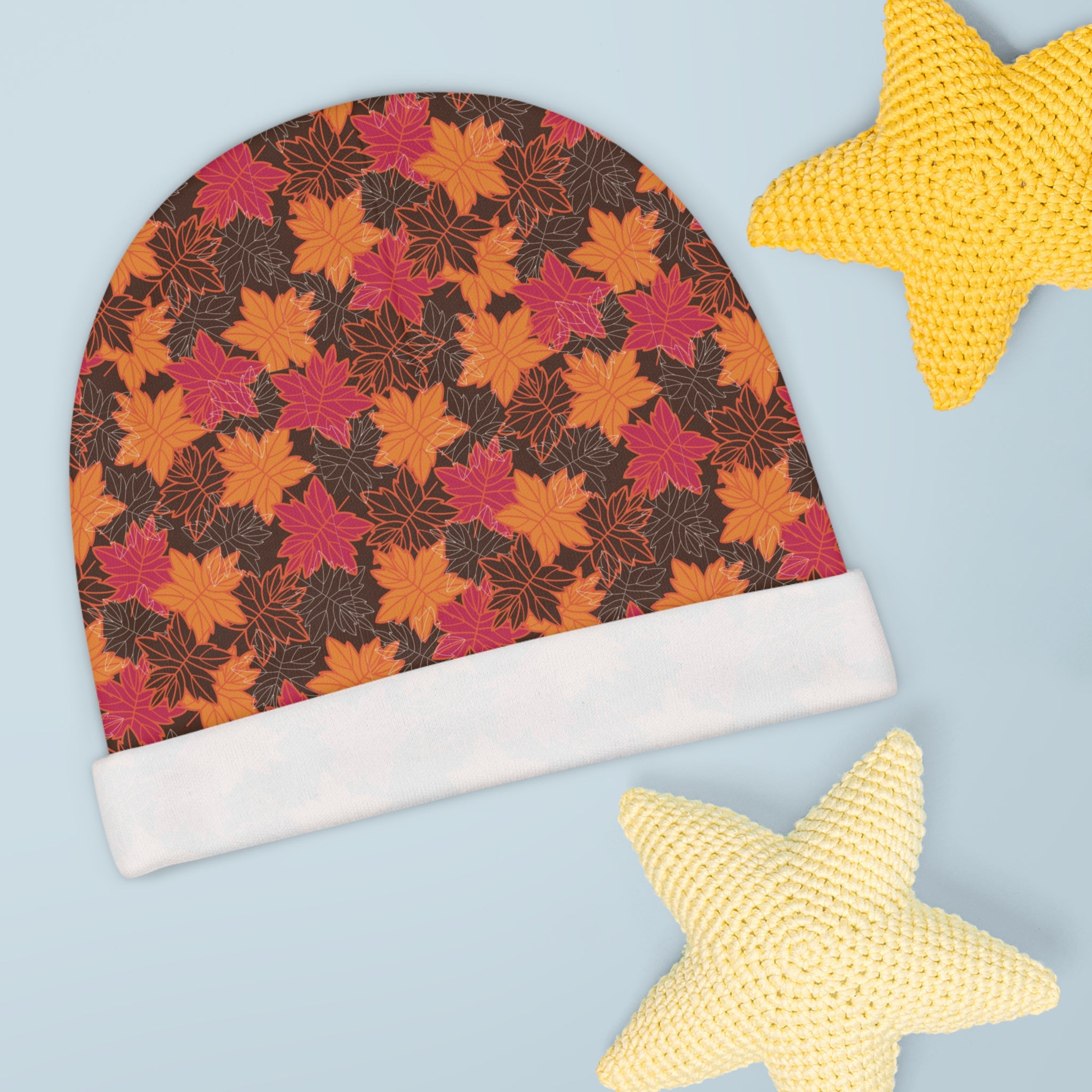Thanksgiving Themed Baby Beanie - Fall Leaves