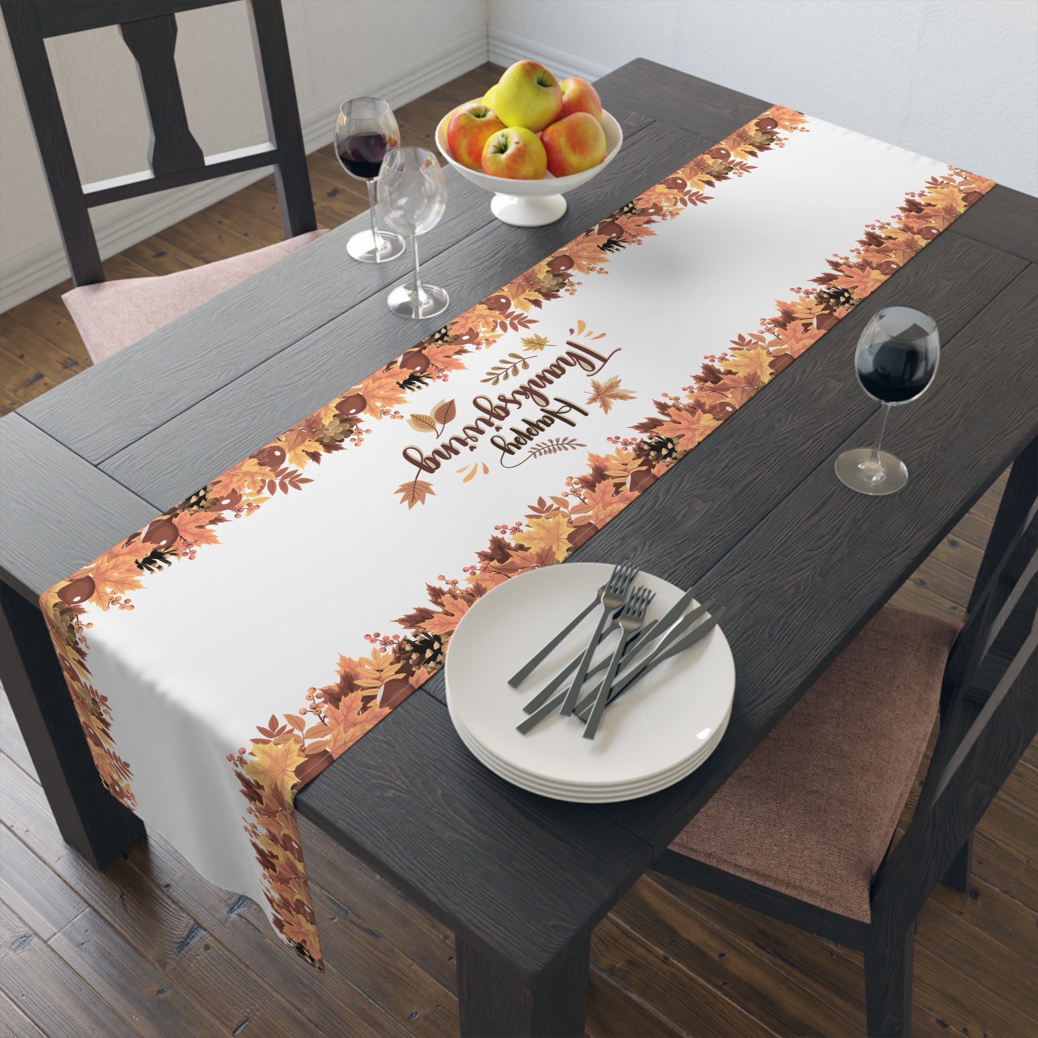 Thanksgiving Table Runner - Fall Leaves