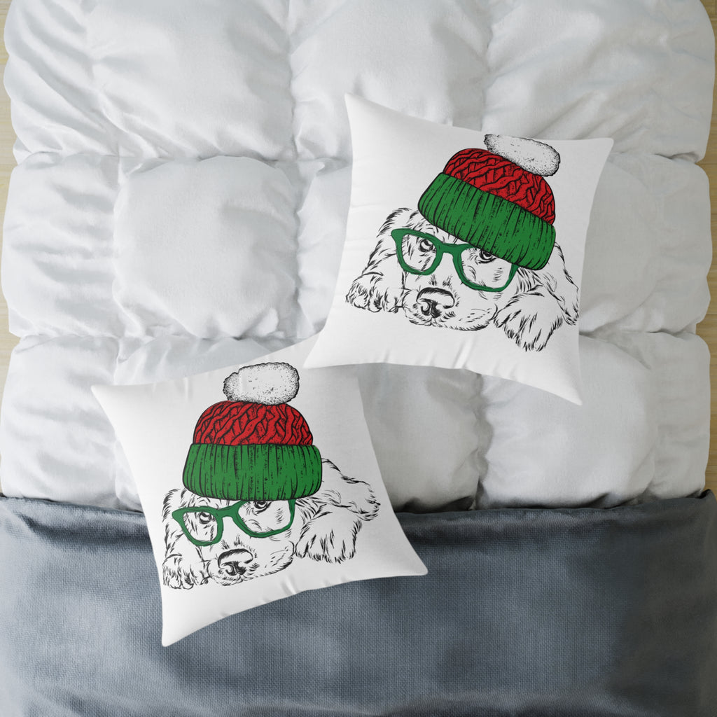Christmas Retriever w/ Beanie Pillow