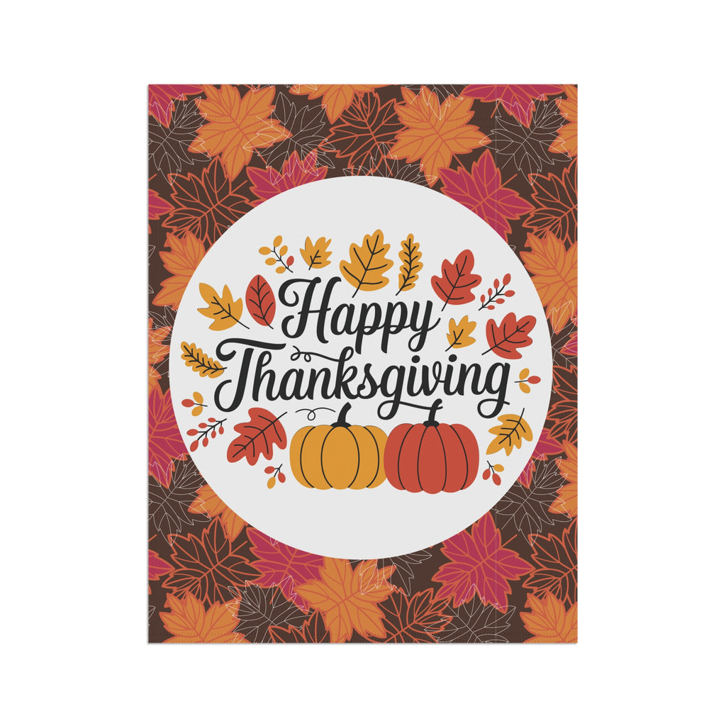 Happy Thanksgiving Yard & House Banner - Fall Leaves
