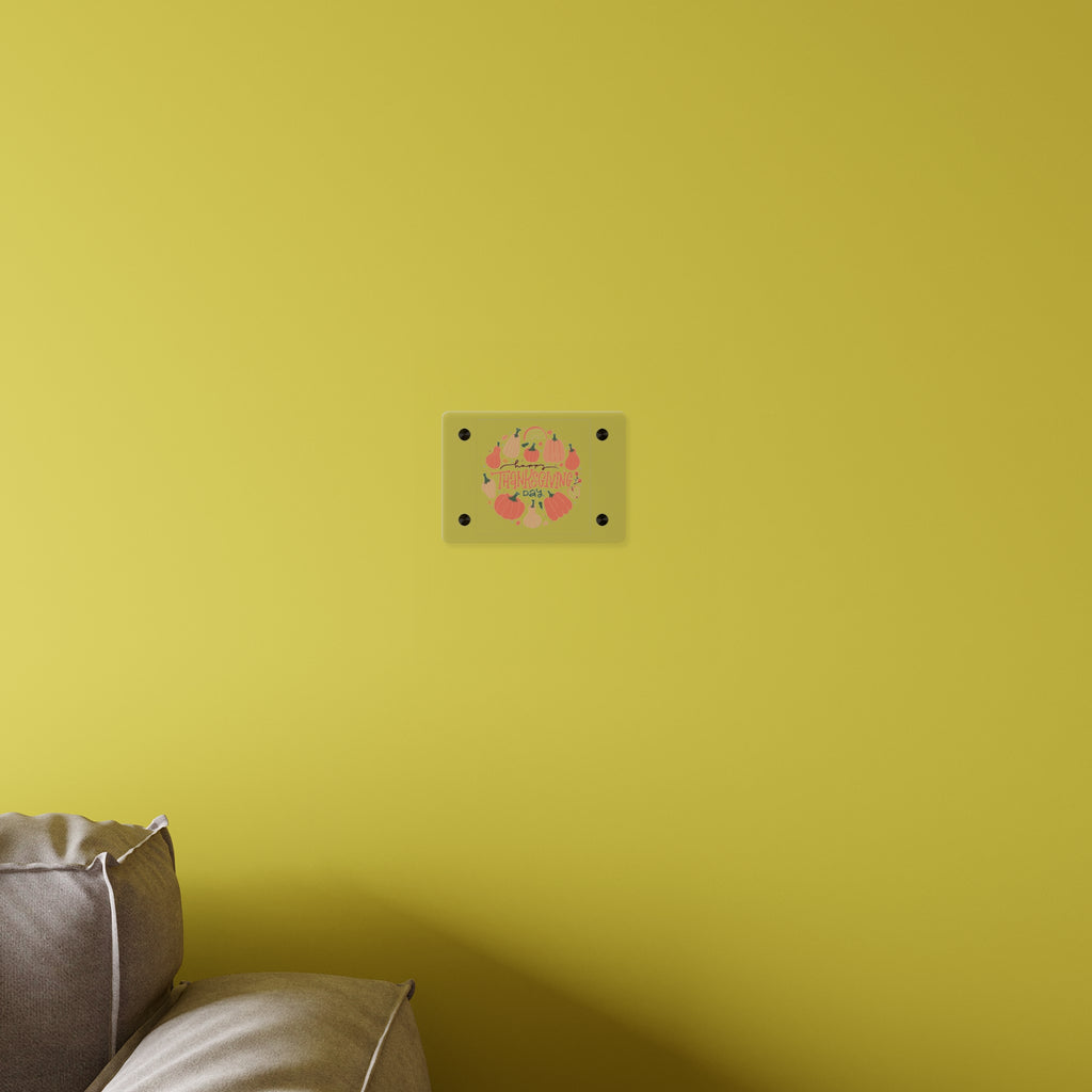 Happy Thanksgiving Acrylic Wall Art Panel — Peachy Pumpkin Patch