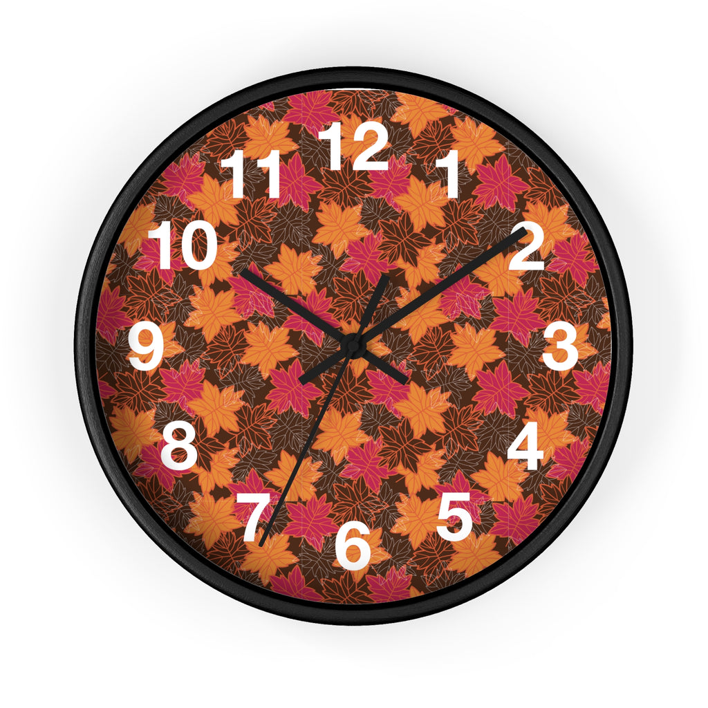 Seasonal Themed Wall Clock - Fall Leaves