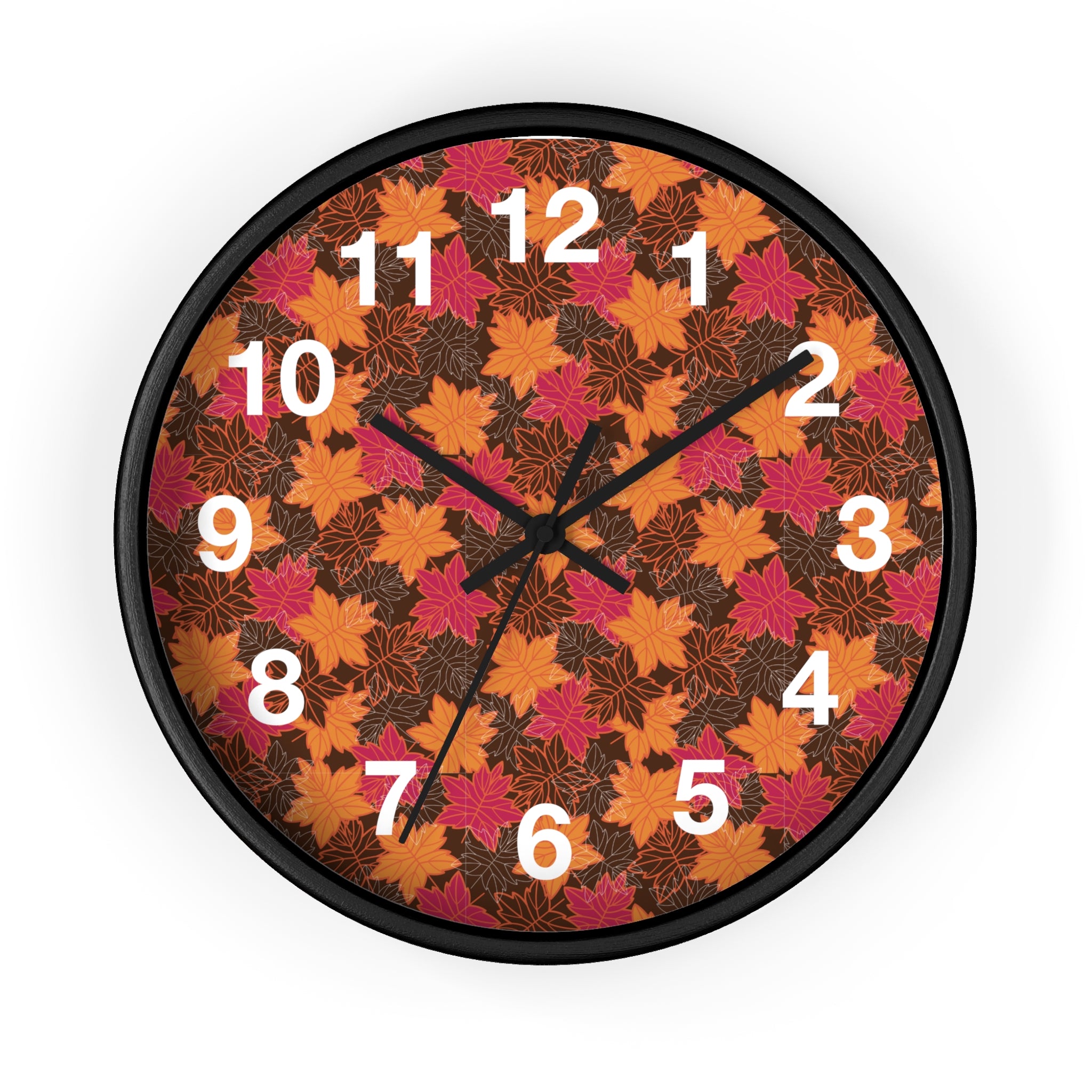 Seasonal Themed Wall Clock - Fall Leaves